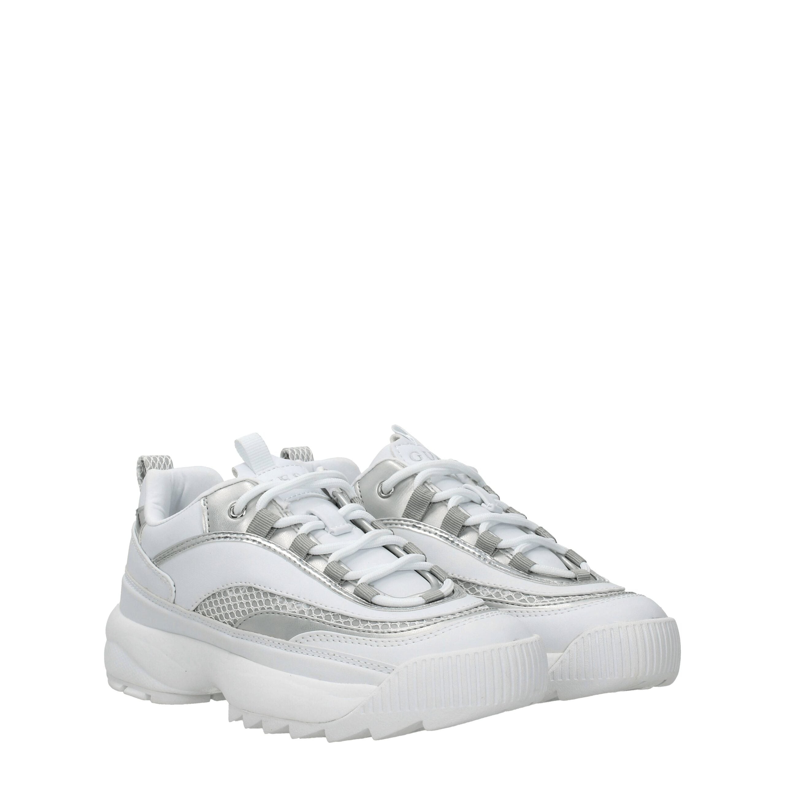 White Polyethylene Chunky Sneakers - ventzia