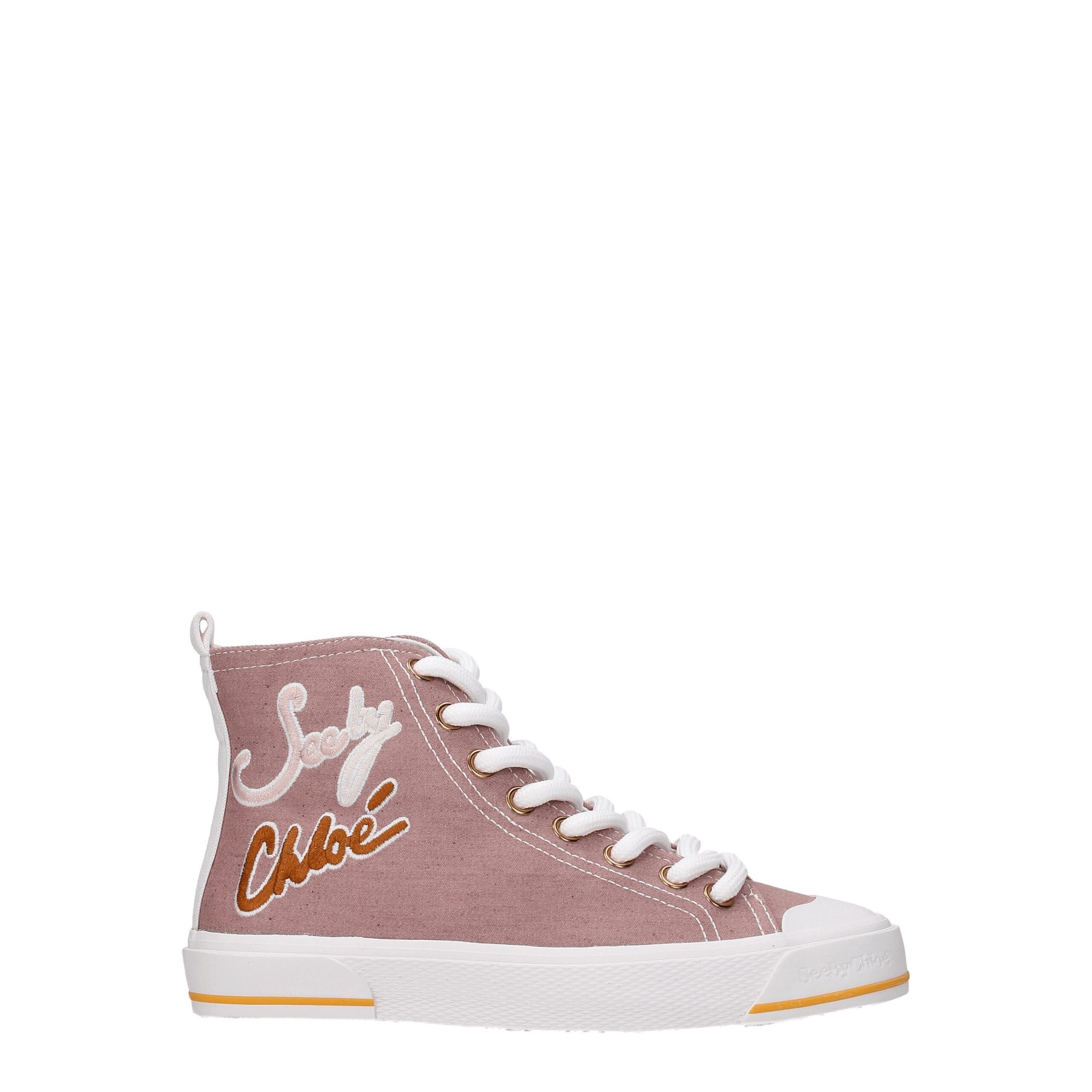 Pink Fabric High Tops - ventzia