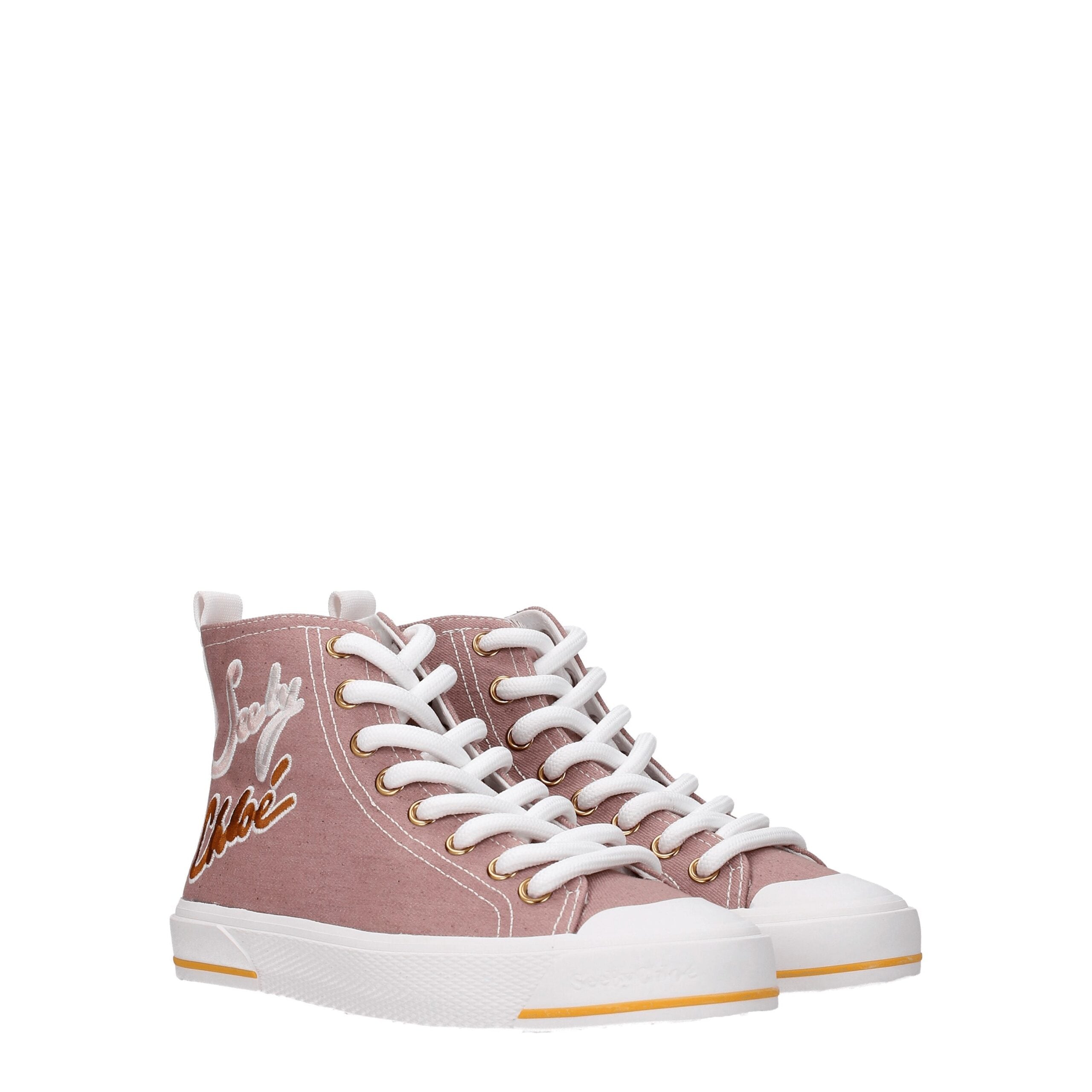 Pink Fabric High Tops - ventzia