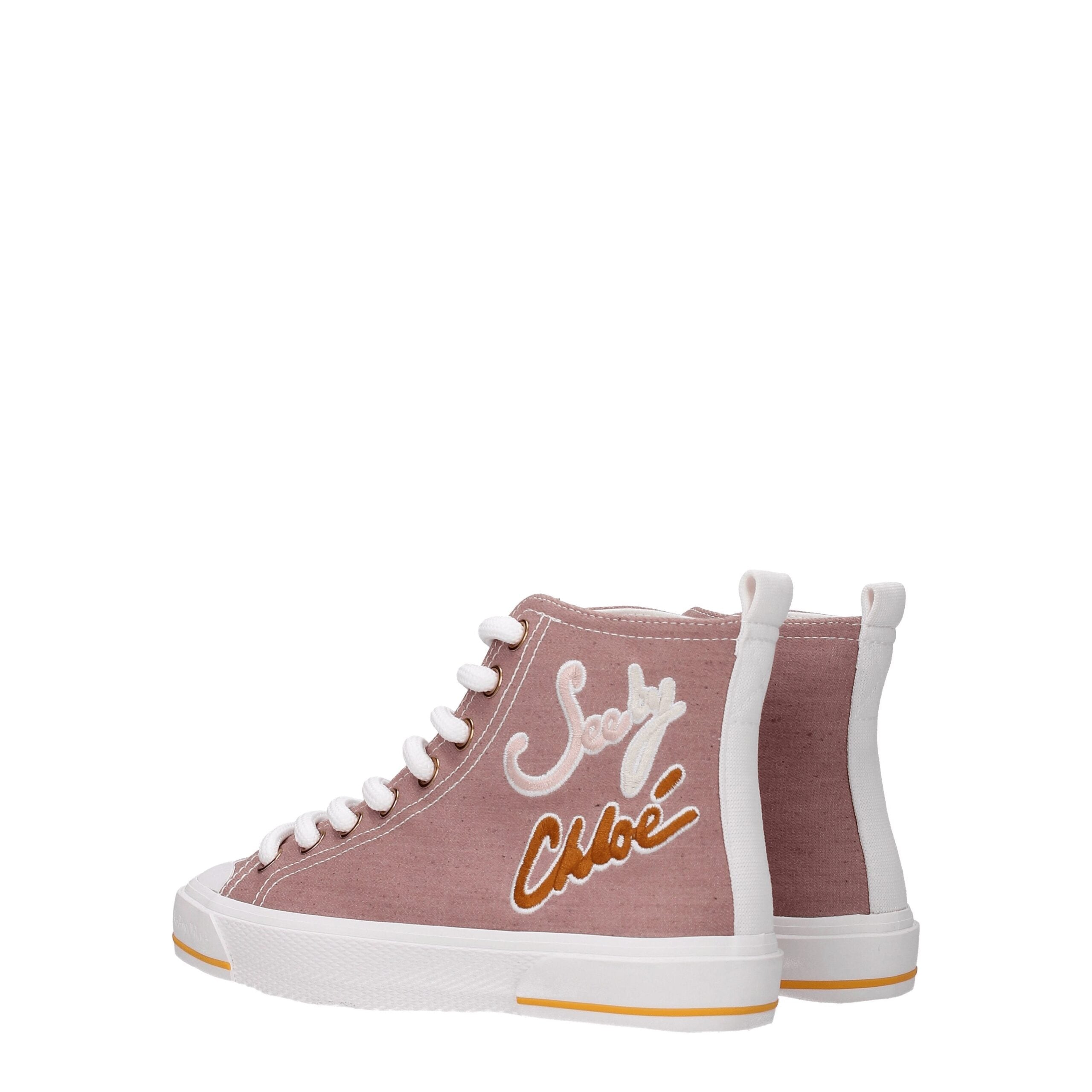Pink Fabric High Tops - ventzia