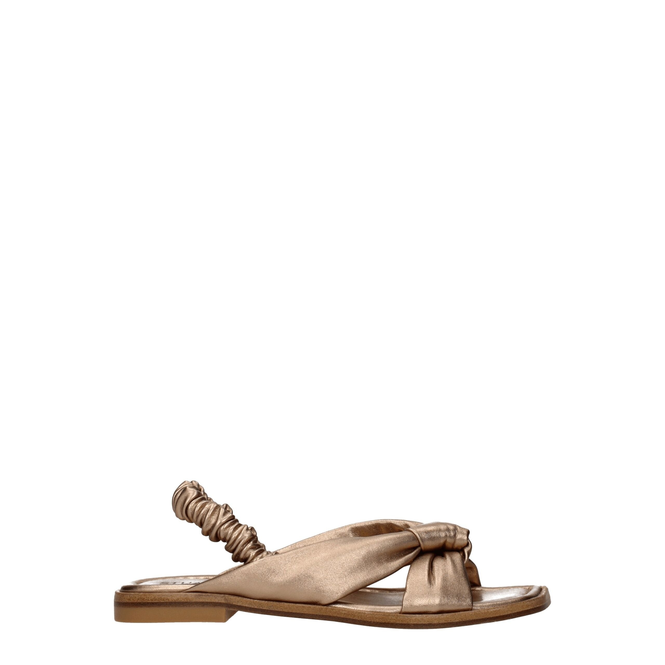 Gold Leather Sandals