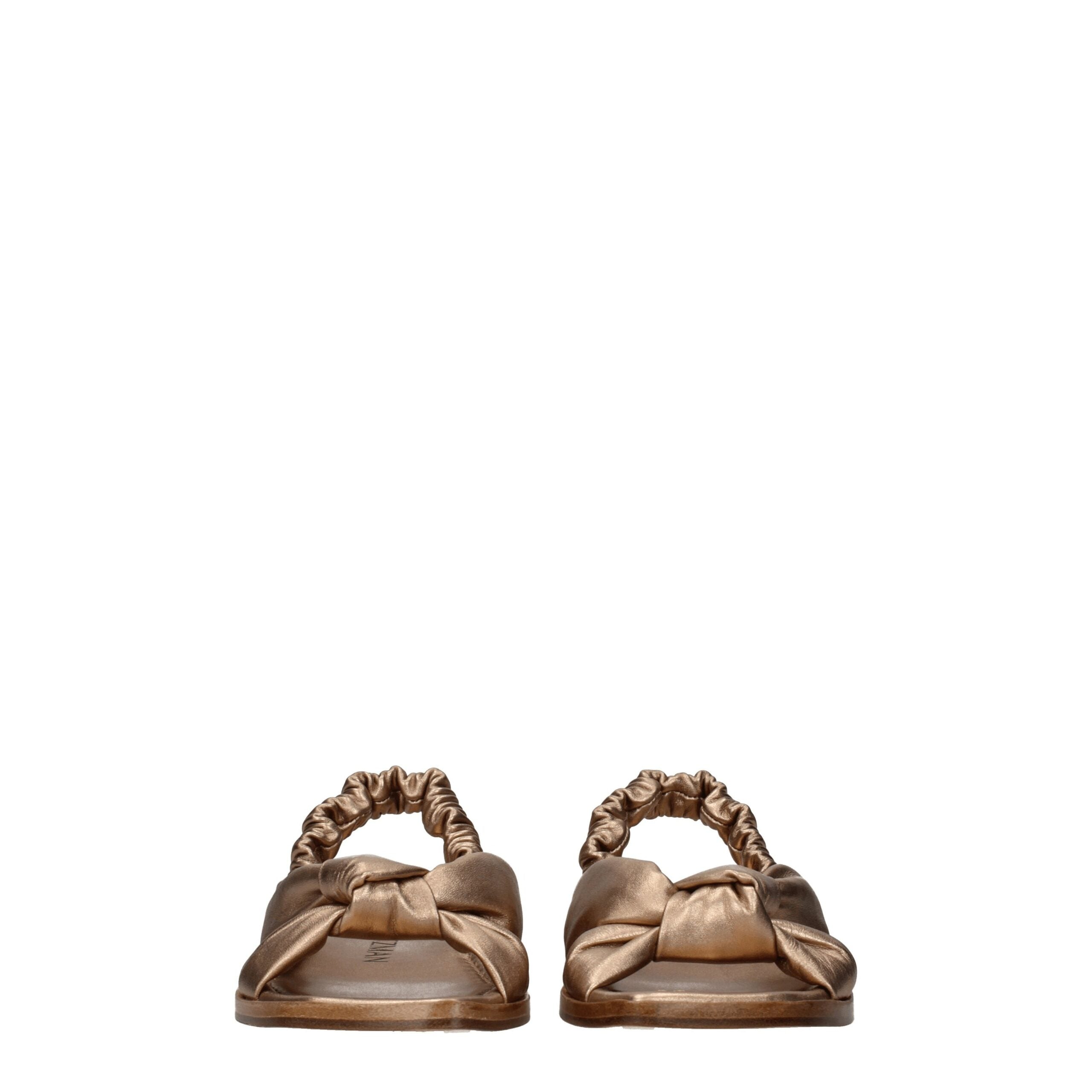 Gold Leather Sandals