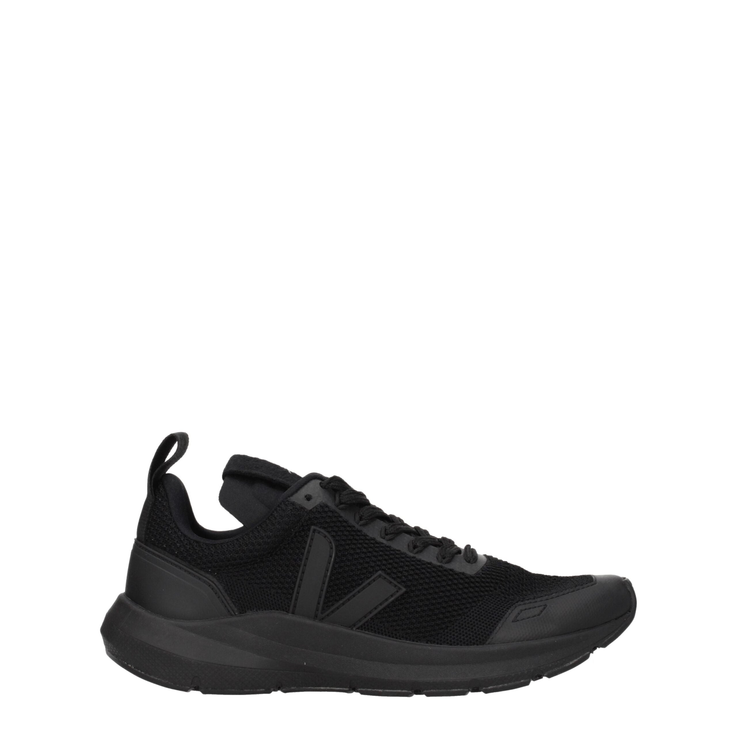 Black Fabric Athletic Sneakers - ventzia