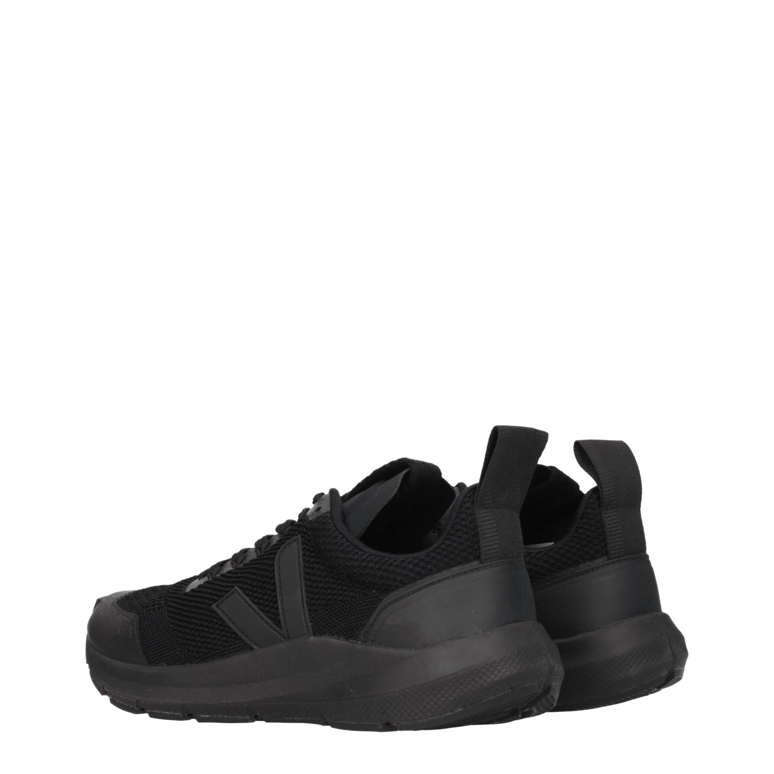 Black Fabric Athletic Sneakers - ventzia