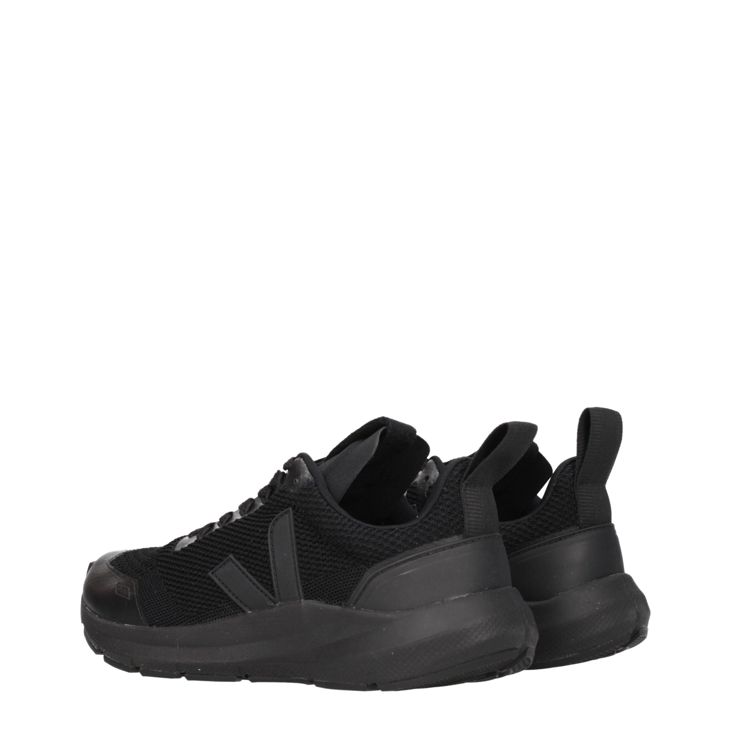 Black Fabric Athletic Sneakers - ventzia