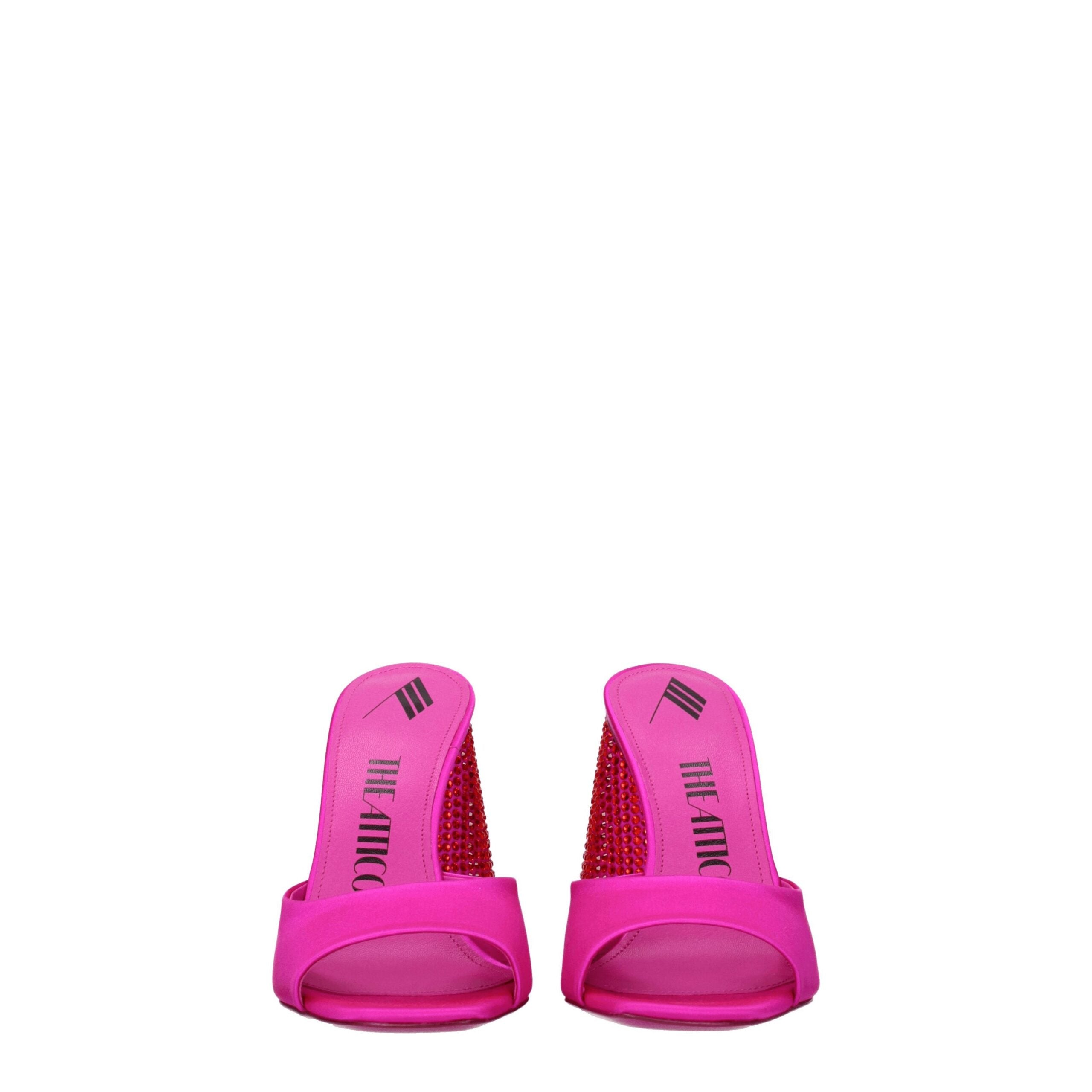 Pink Satin Platform Sandals - ventzia