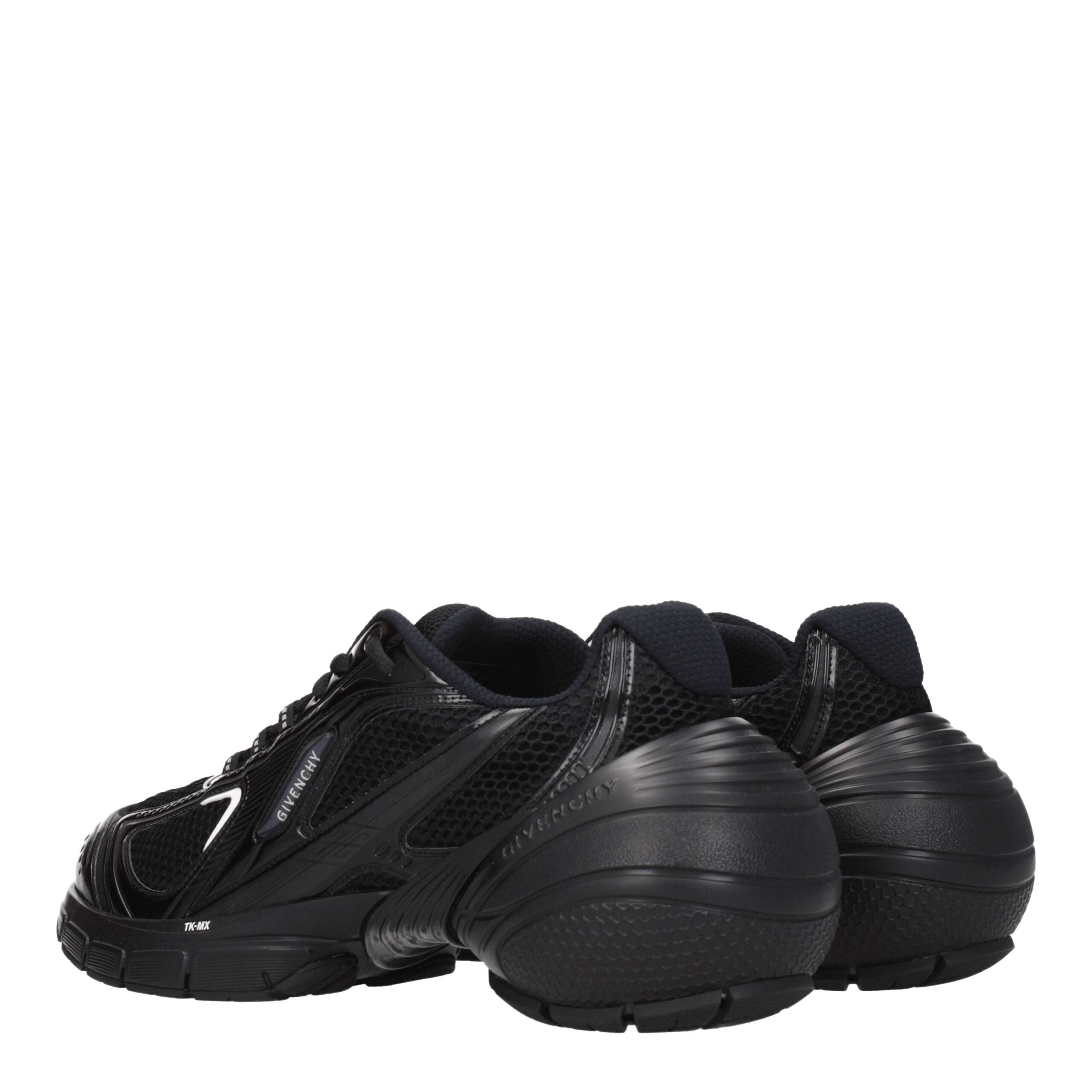 Black Fabric Athletic Sneakers