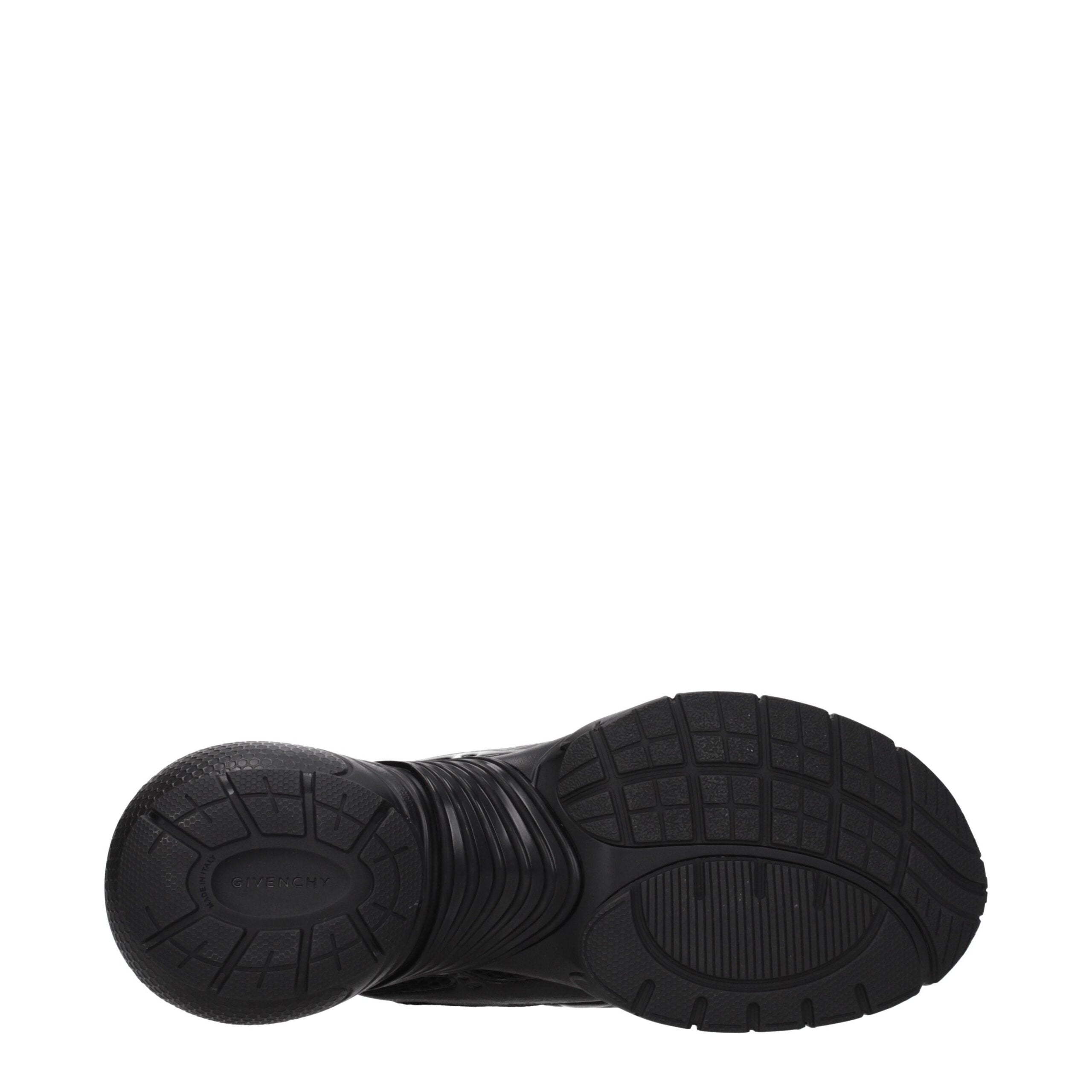 Black Fabric Athletic Sneakers