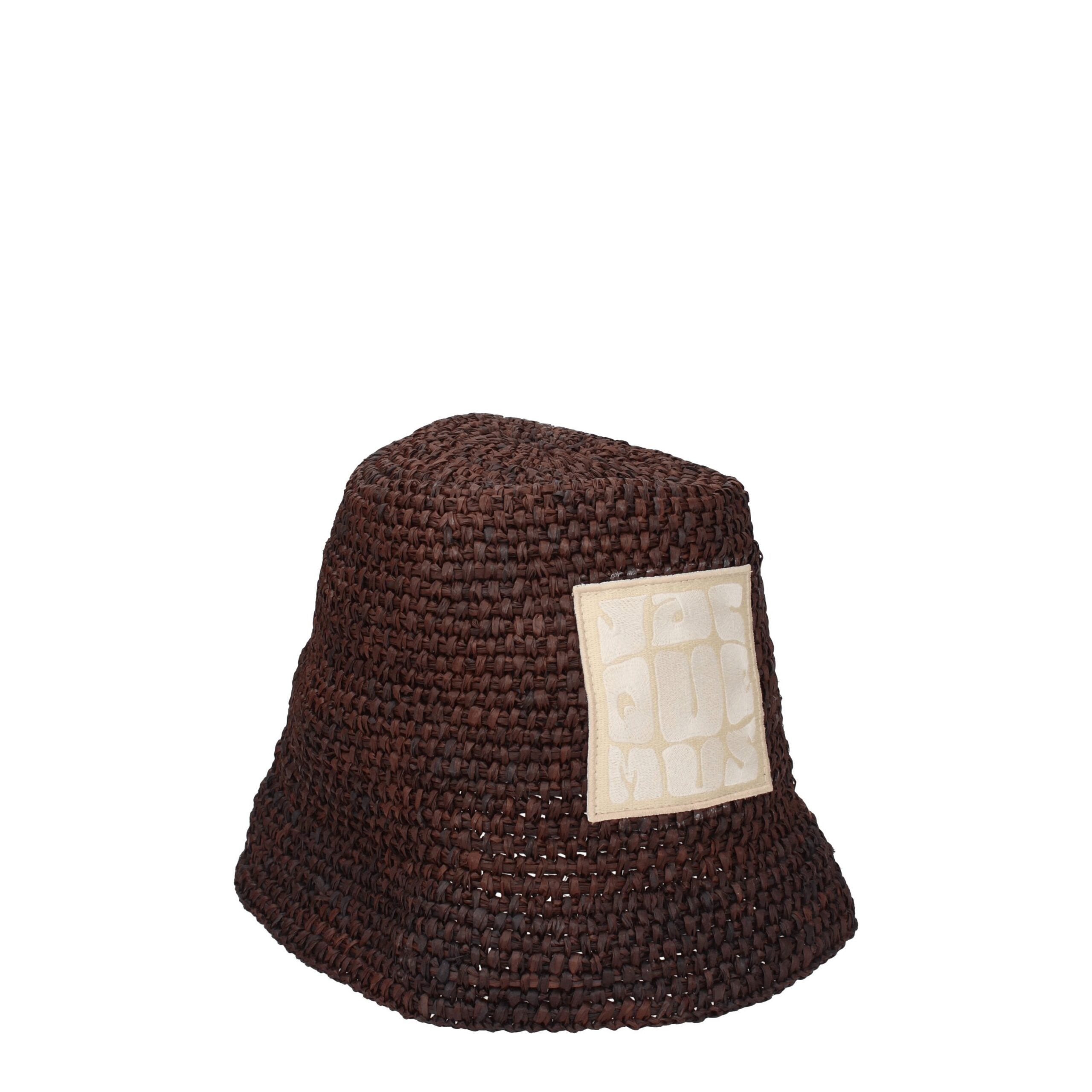 Brown Raffia Bucket Hat