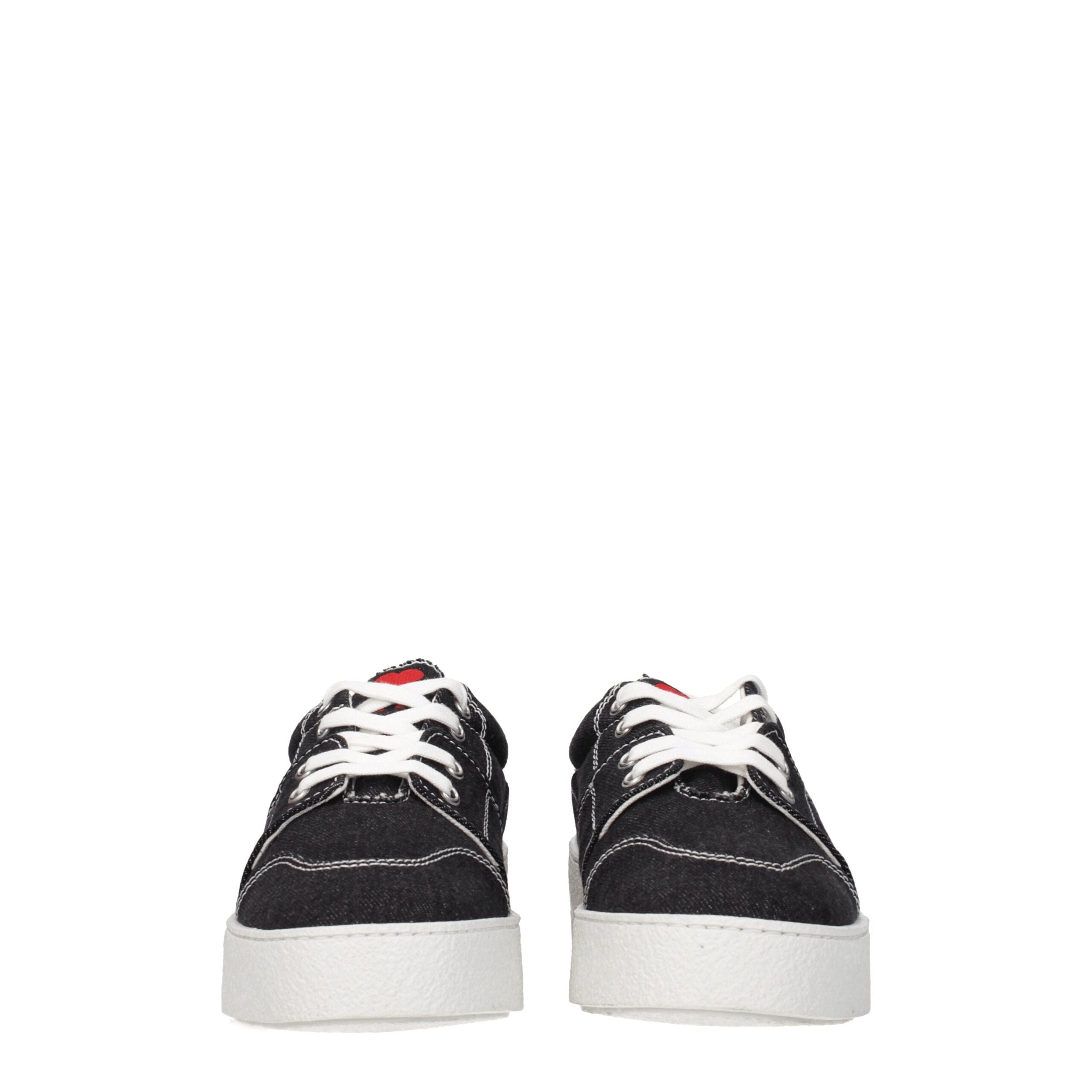 Black Fabric Low Top Sneakers