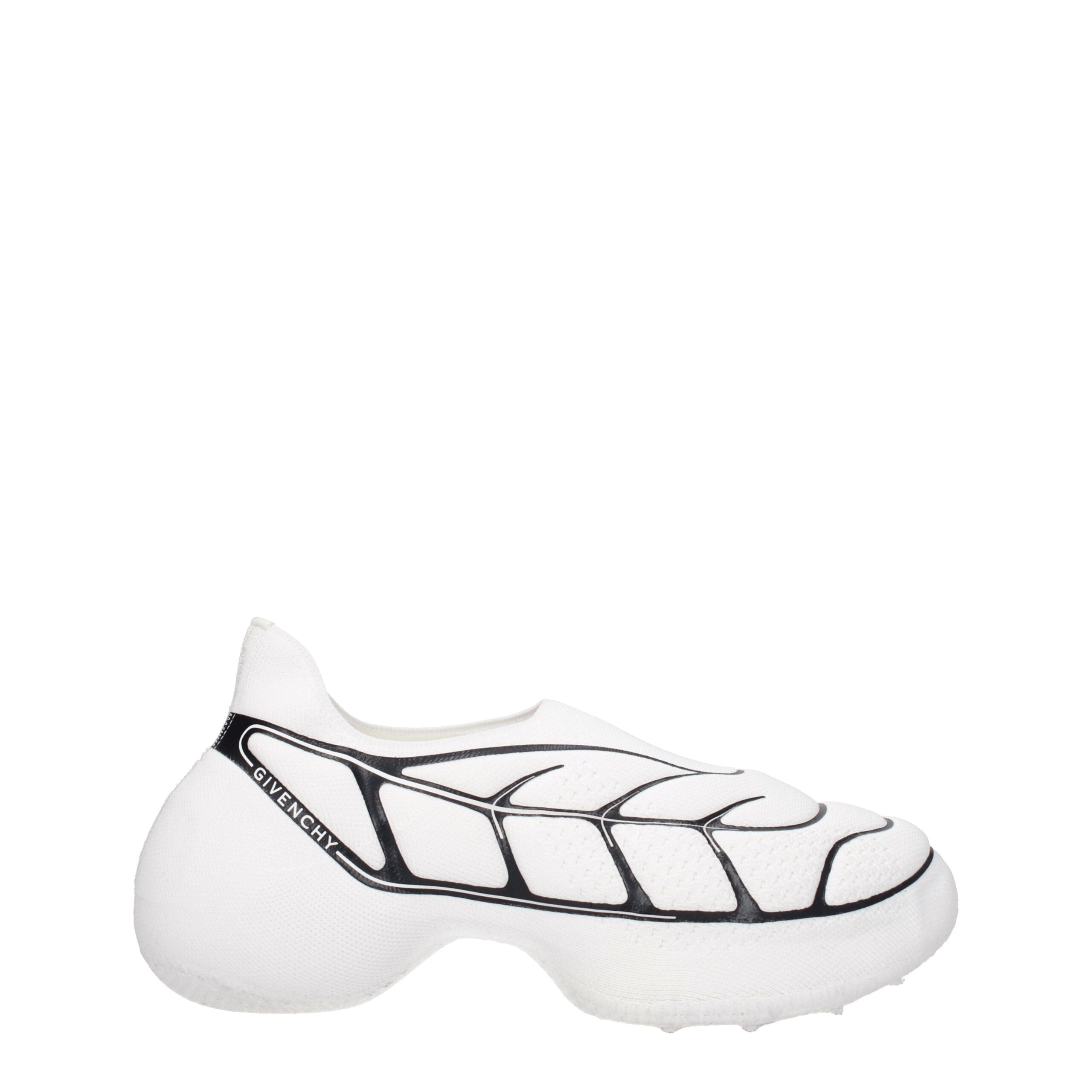 White Fabric Low Tops