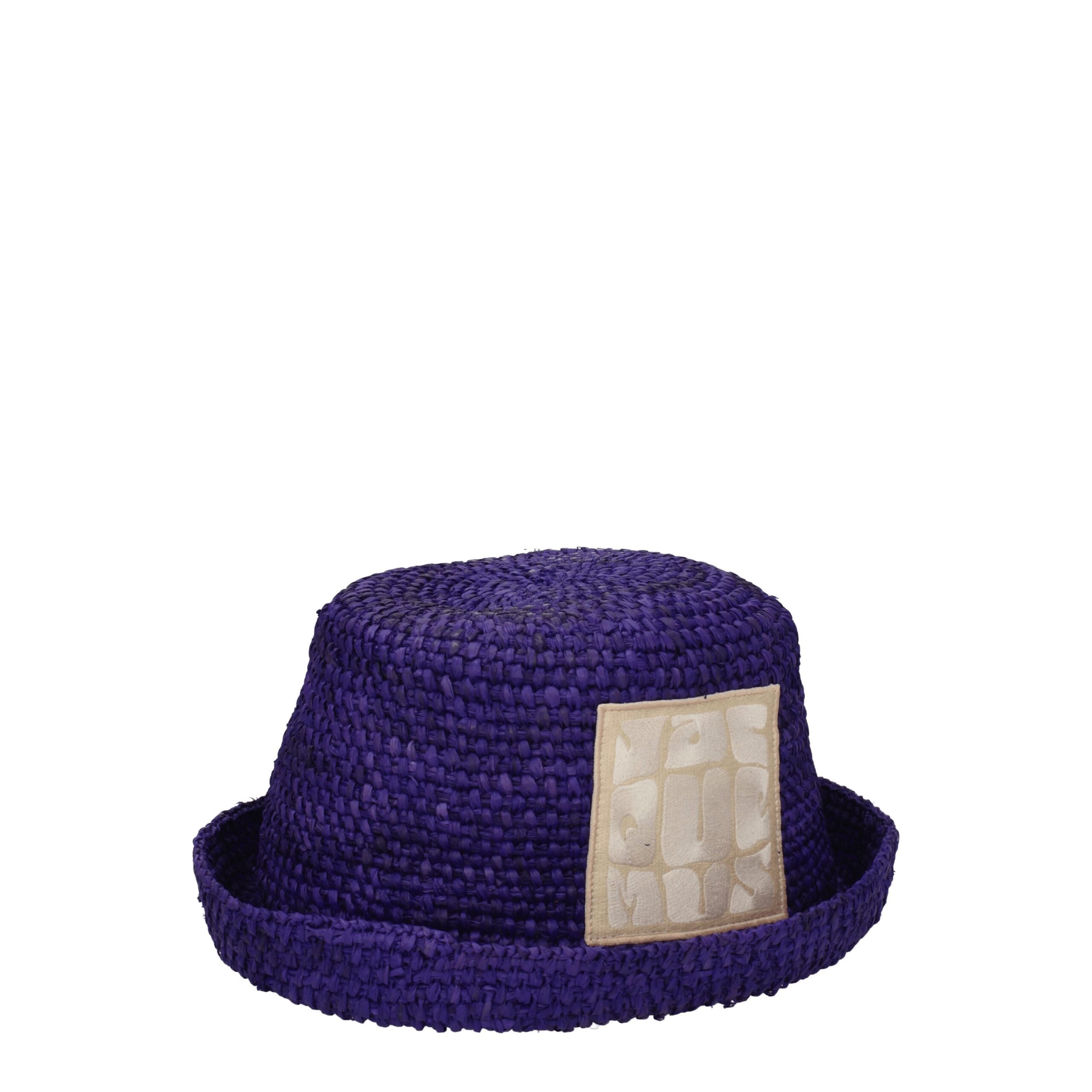 Purple Raffia Hat
