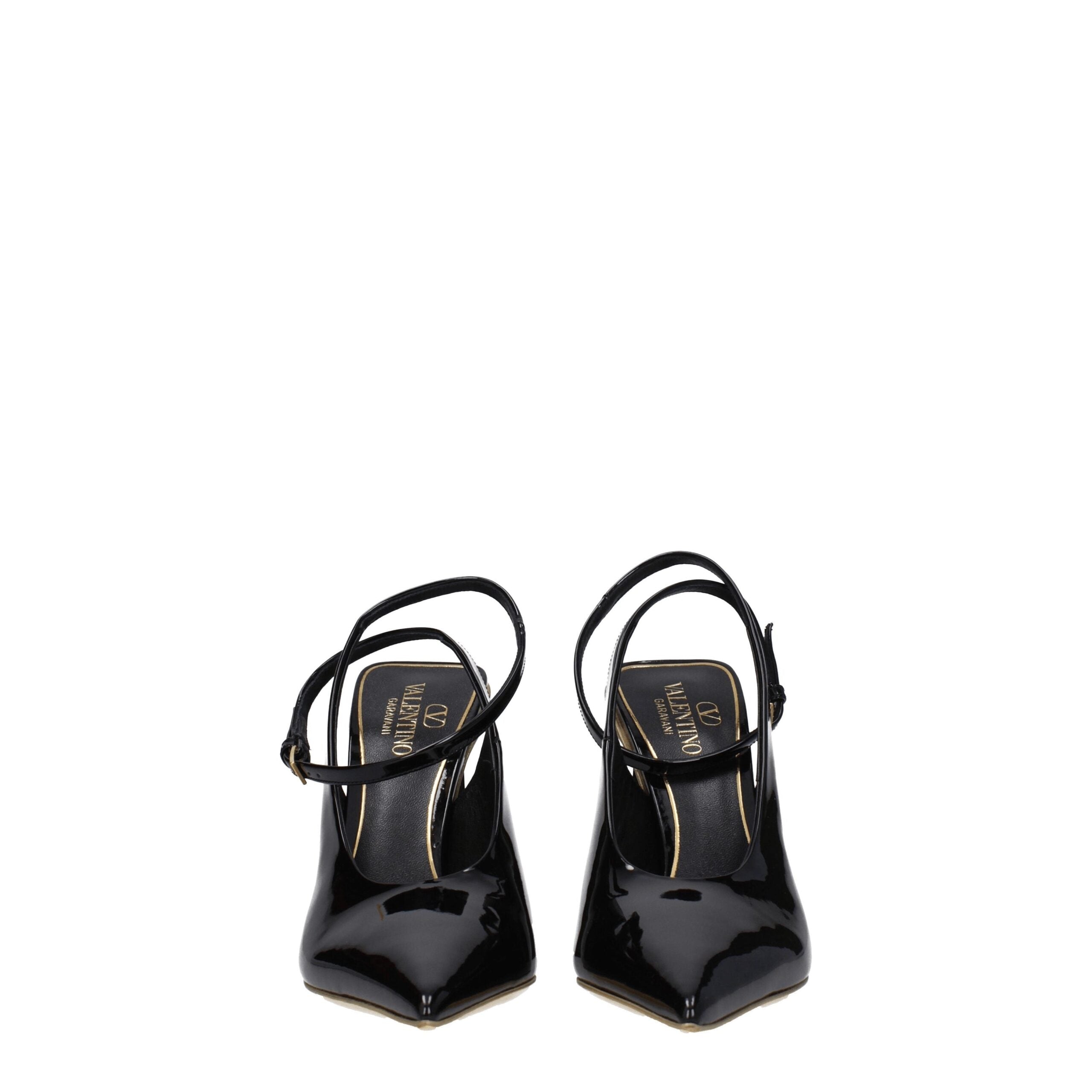 Black Leather Sandals - ventzia