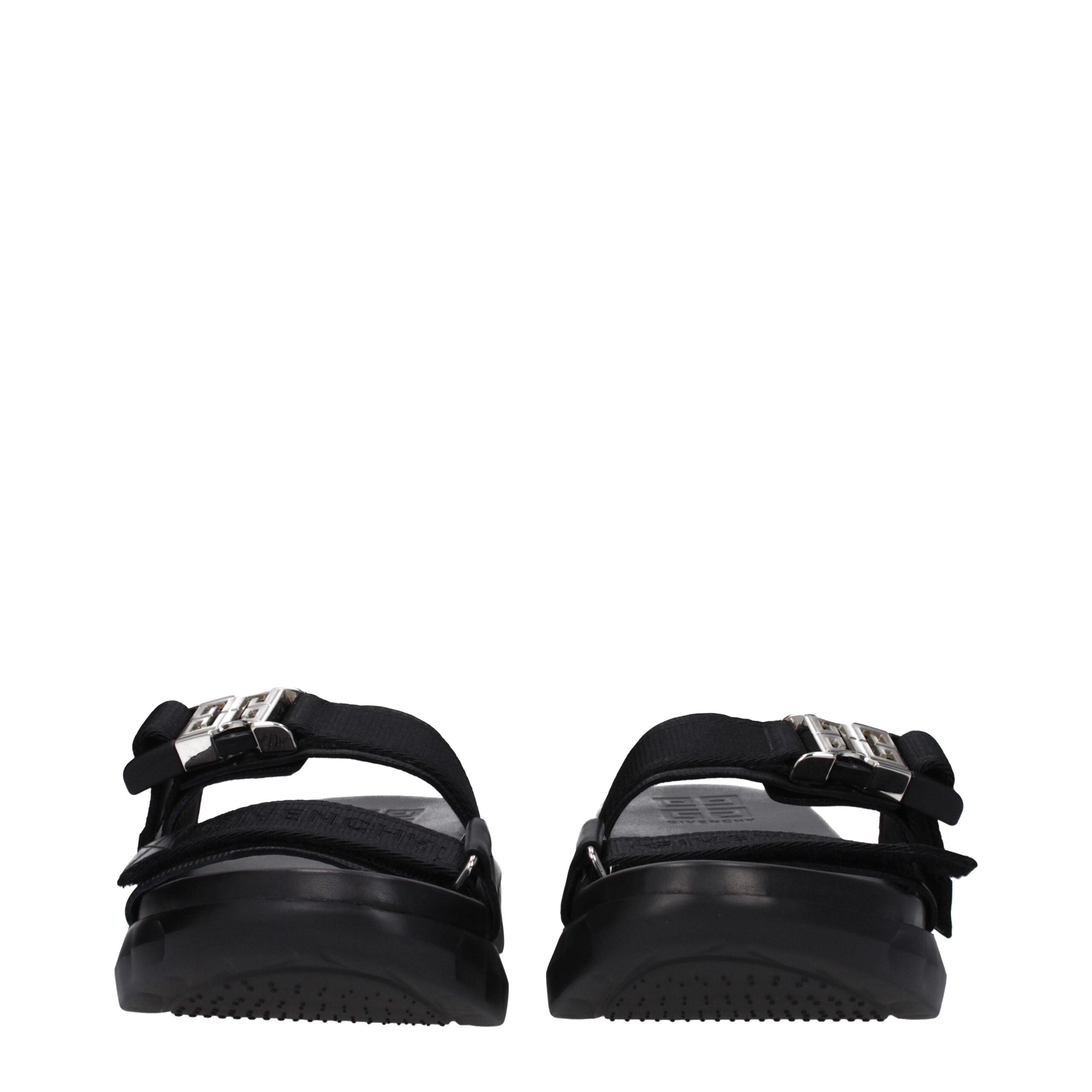Black Fabric Slippers - ventzia