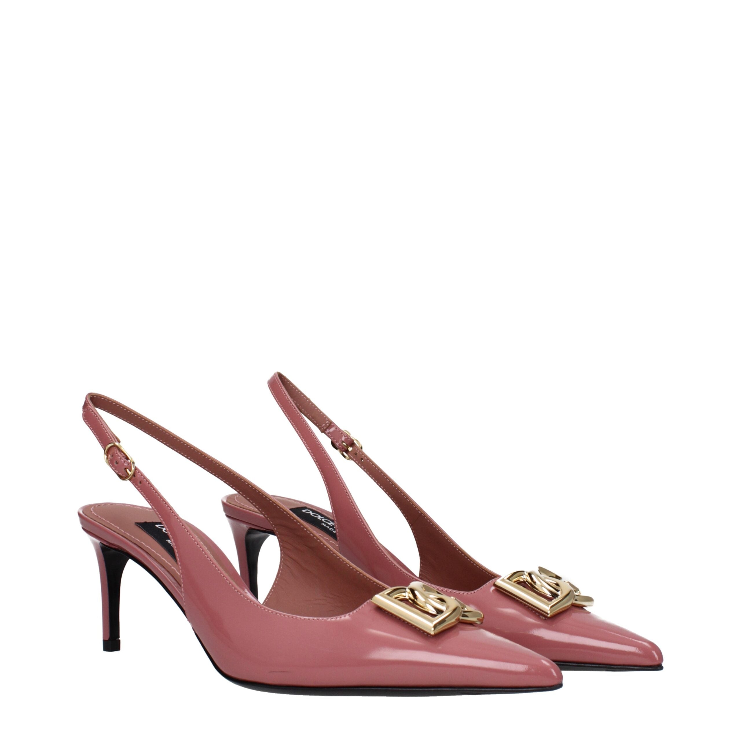 Pink Leather High Heel Pumps - ventzia