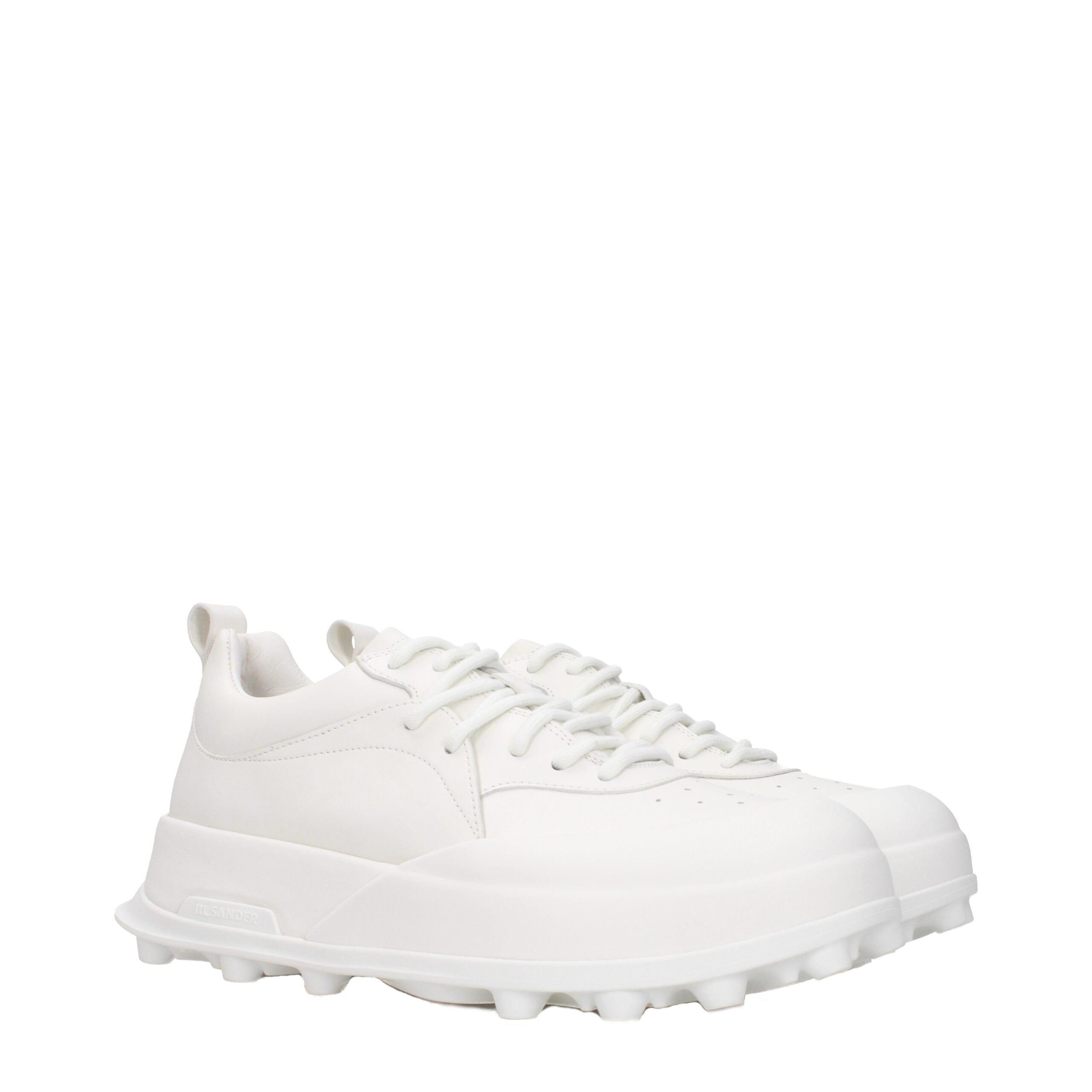 White Leather Sneakers - ventzia