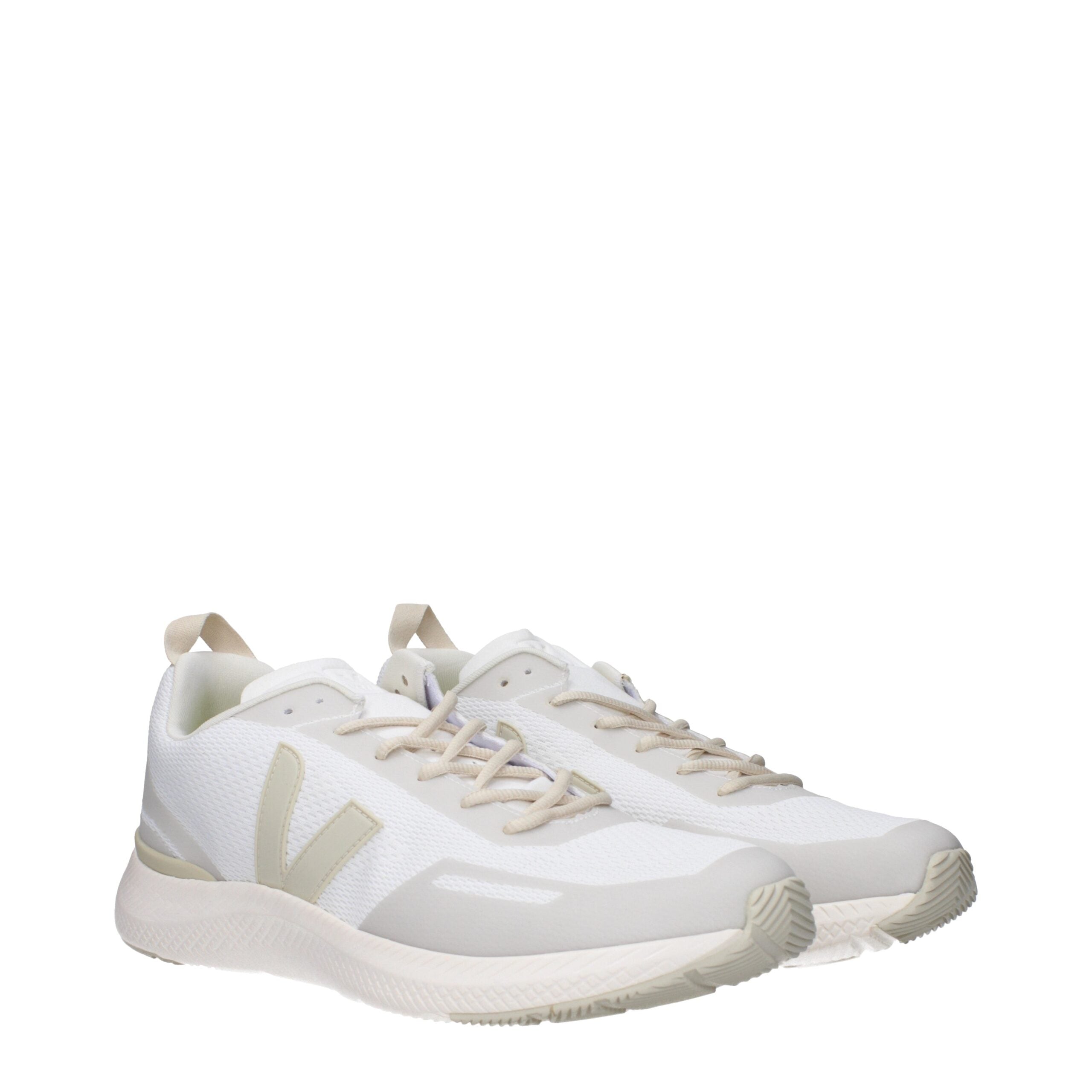 White Fabric Athletic Sneakers - ventzia
