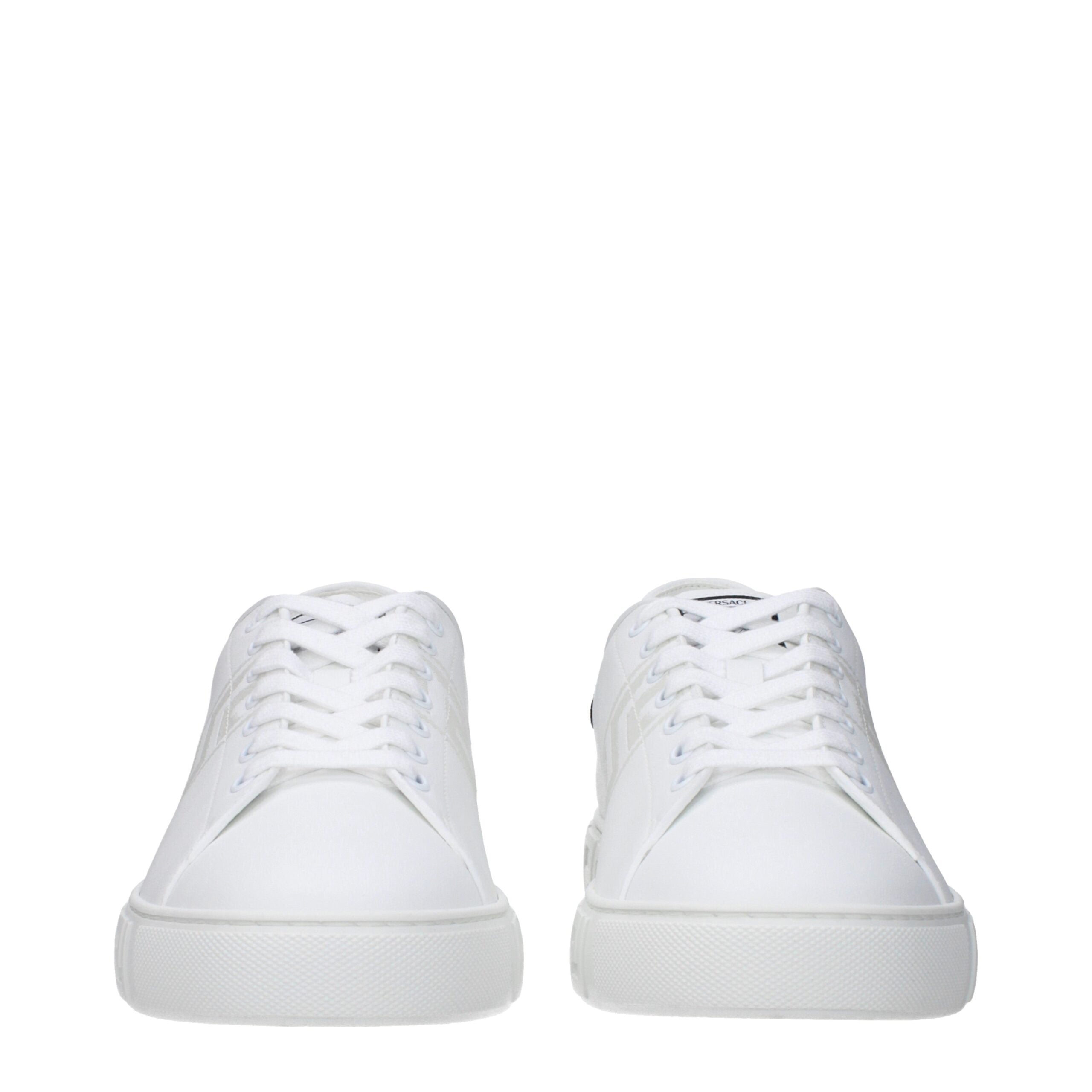 White Leather Low Top Sneakers - ventzia
