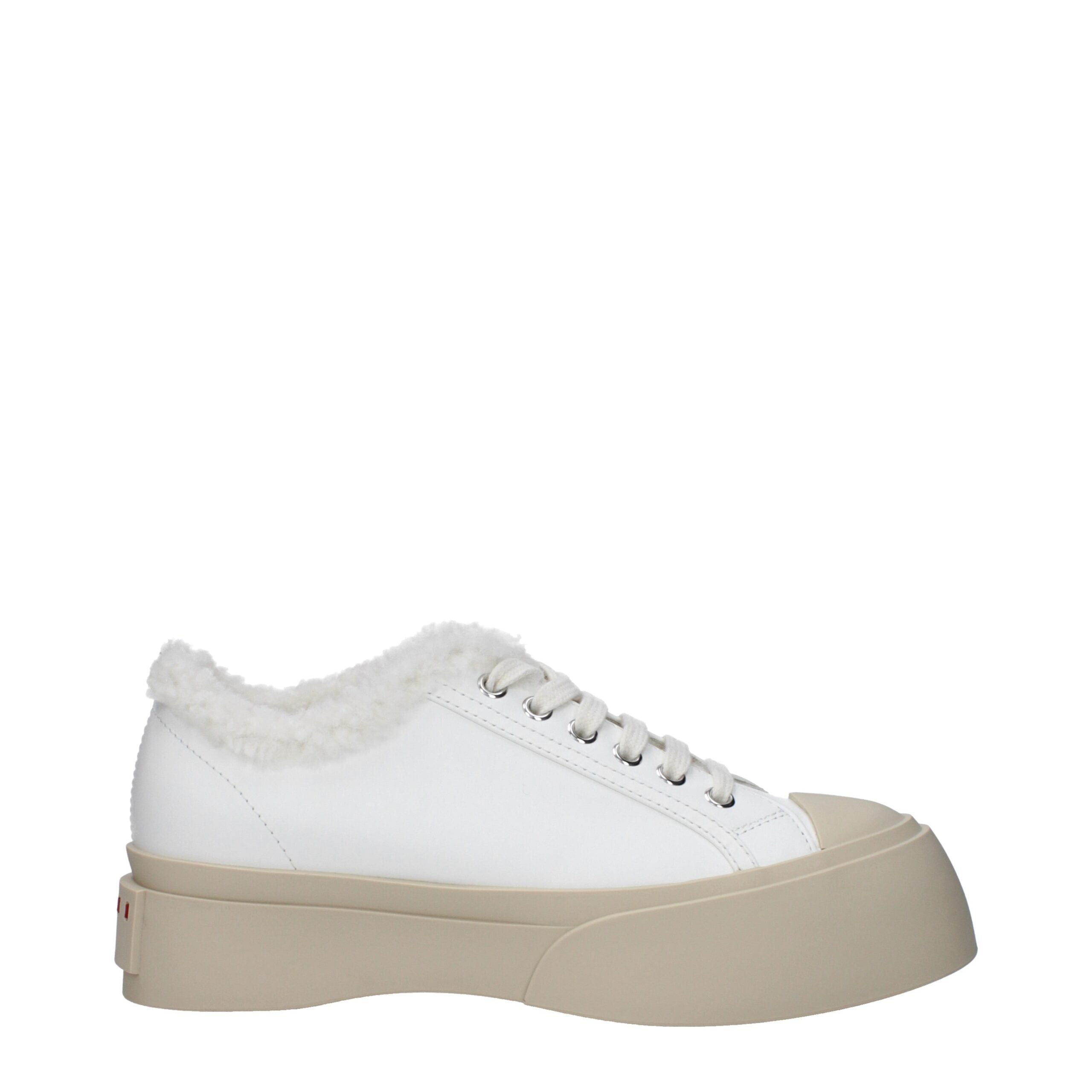 White Leather Low Top Sneakers - ventzia