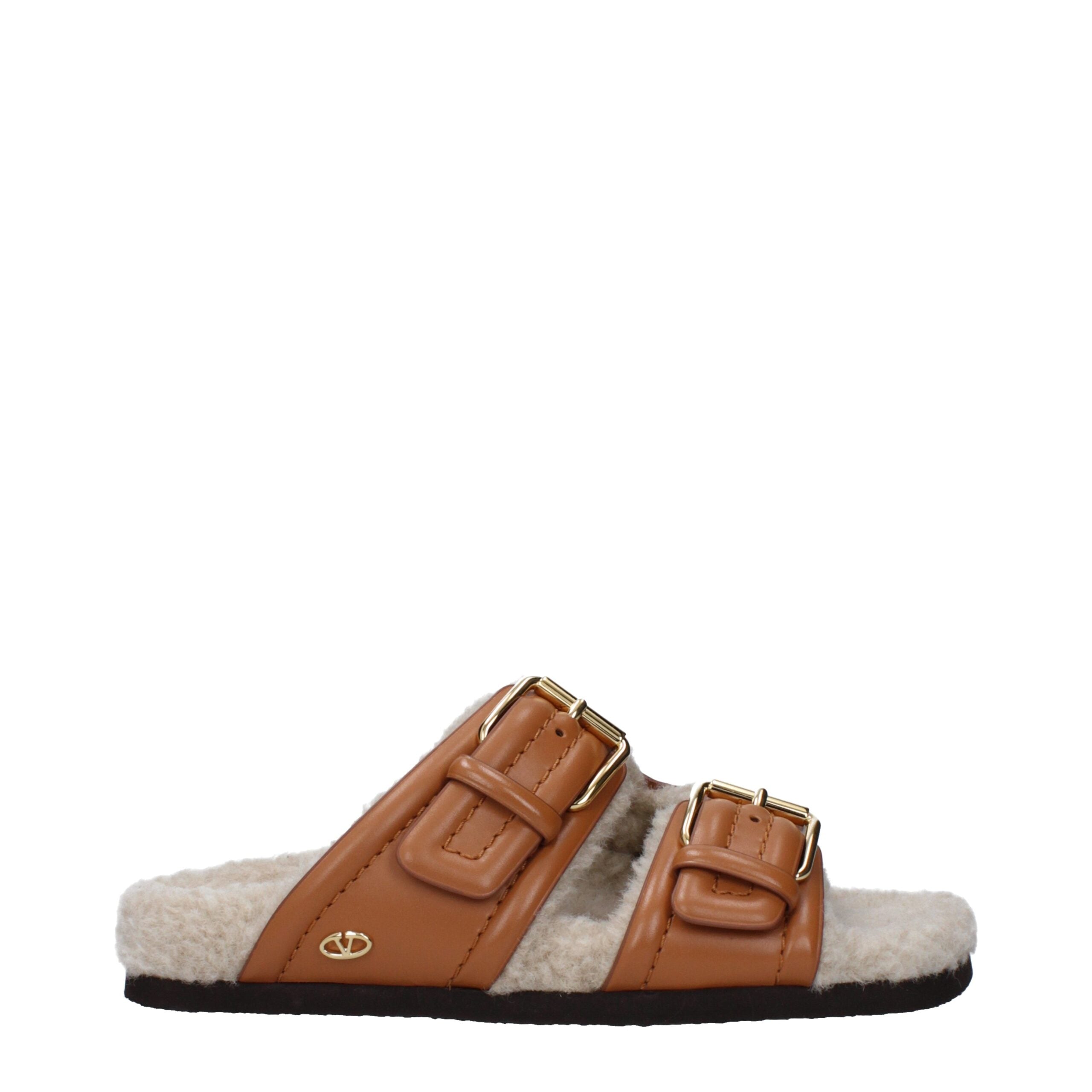 Brown Leather Slippers - ventzia