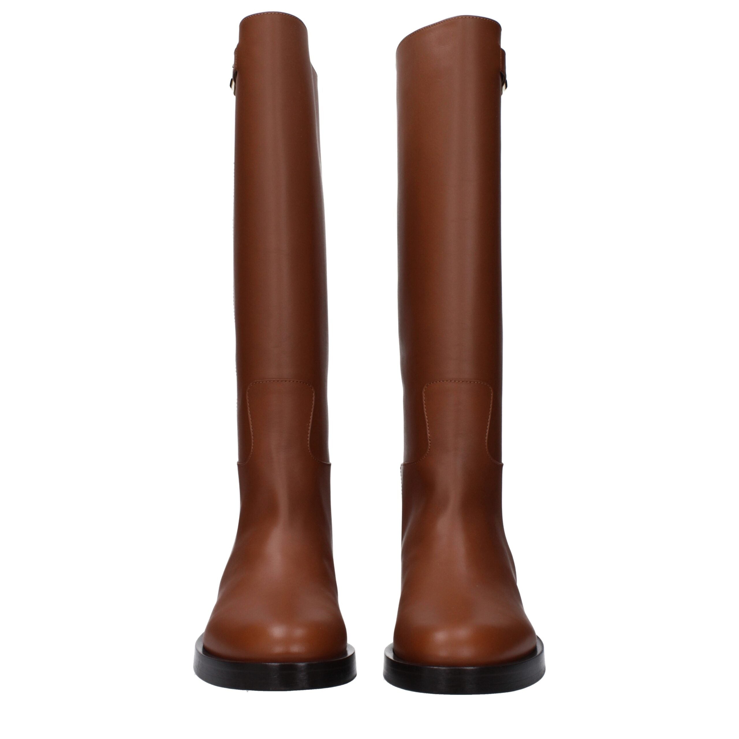 Brown Leather Boots - ventzia
