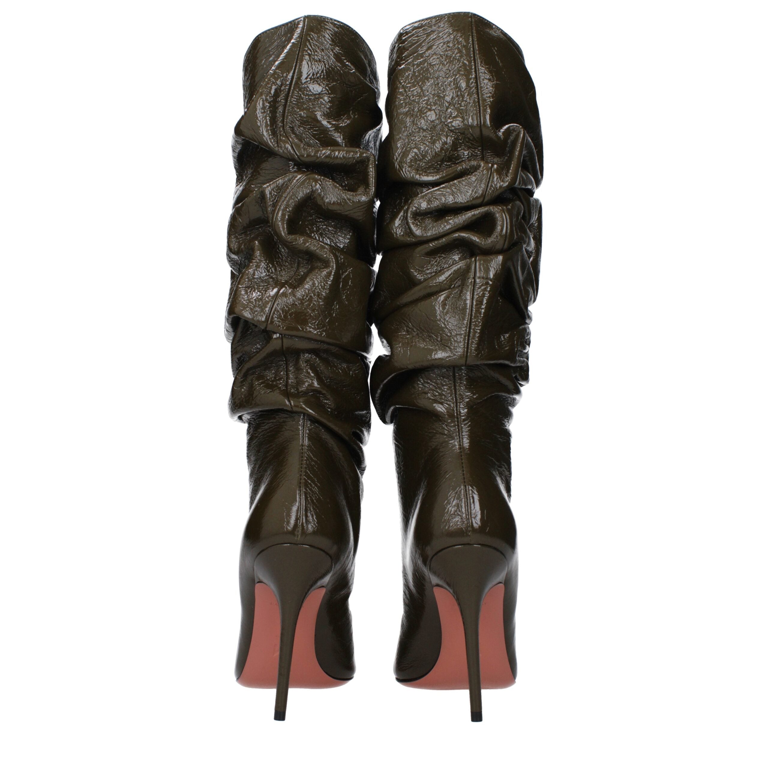 Green Leather Boots - ventzia