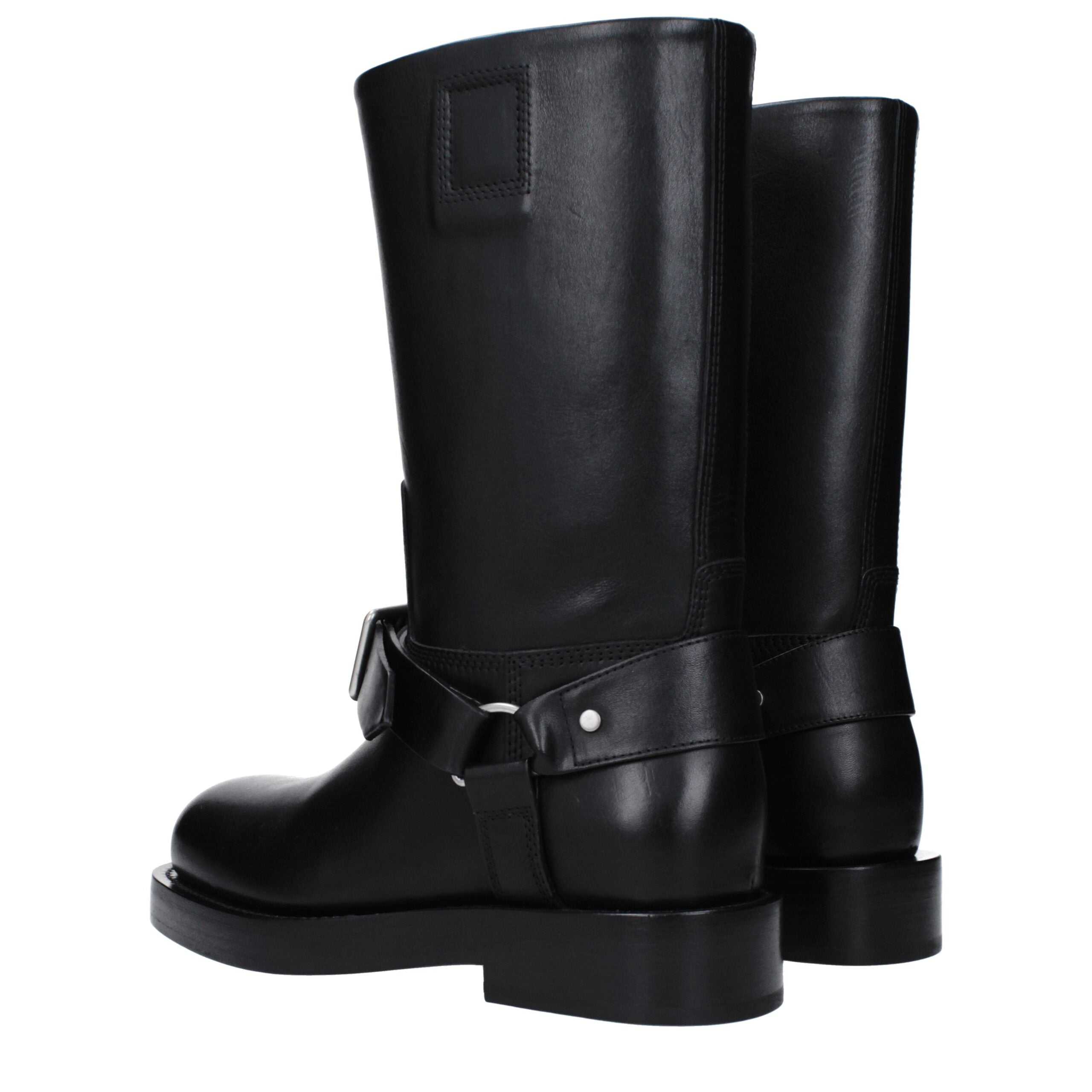 Black Leather Boots - ventzia