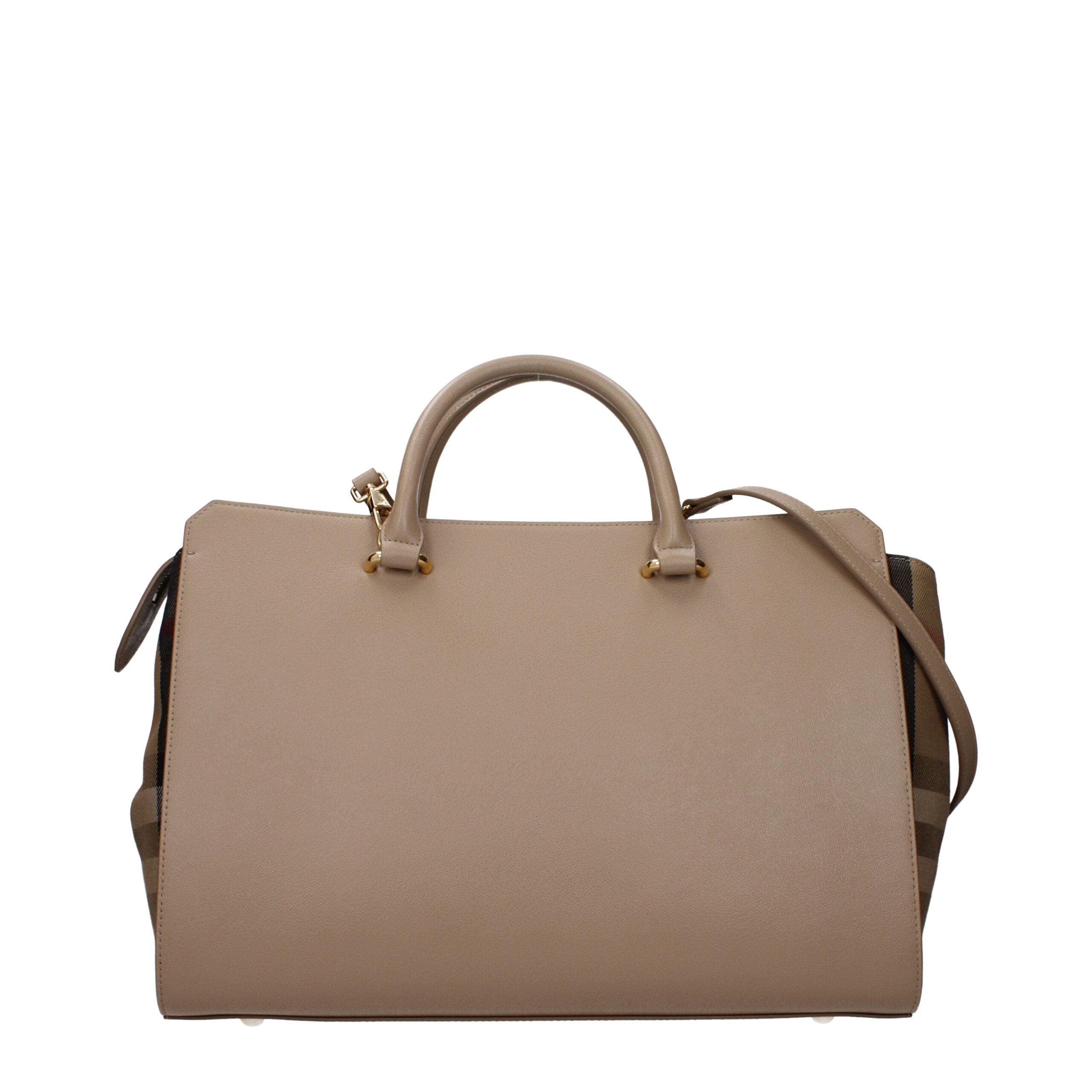 Beige Leather Handbag - ventzia