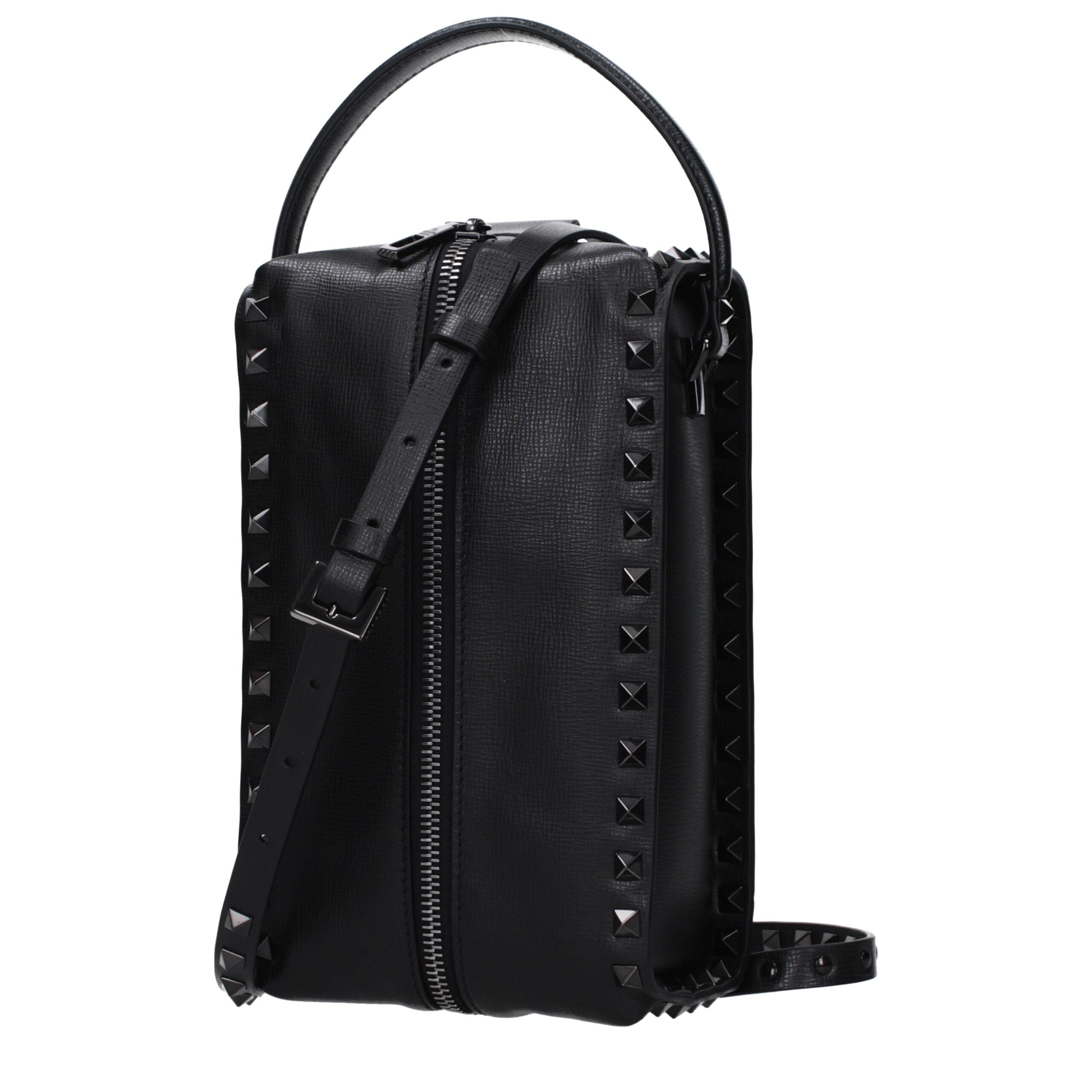 Black Leather Clutch Bag - ventzia