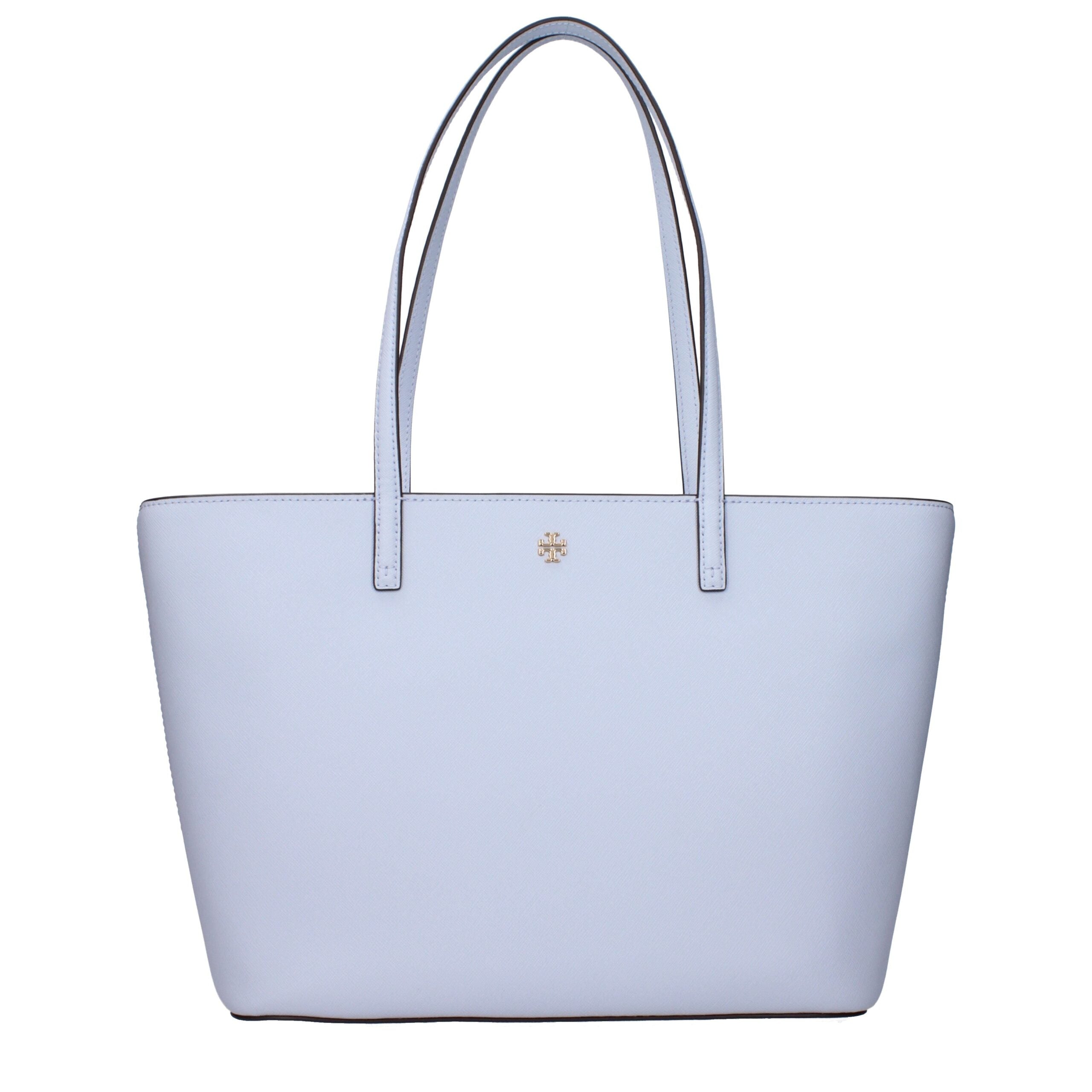 Light Blue Leather Shoulder Bag - ventzia