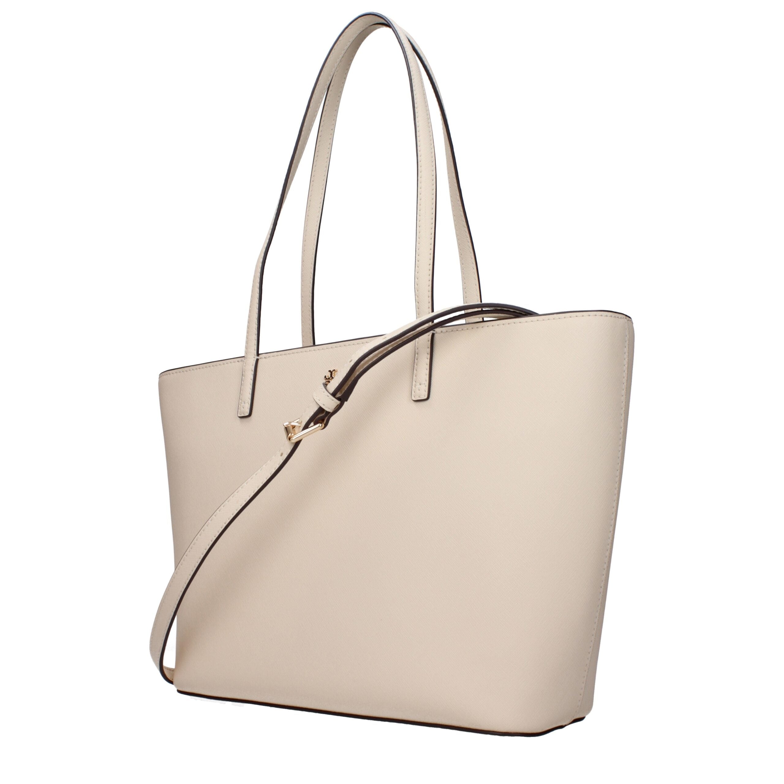 Beige Leather Shoulder Bag - ventzia