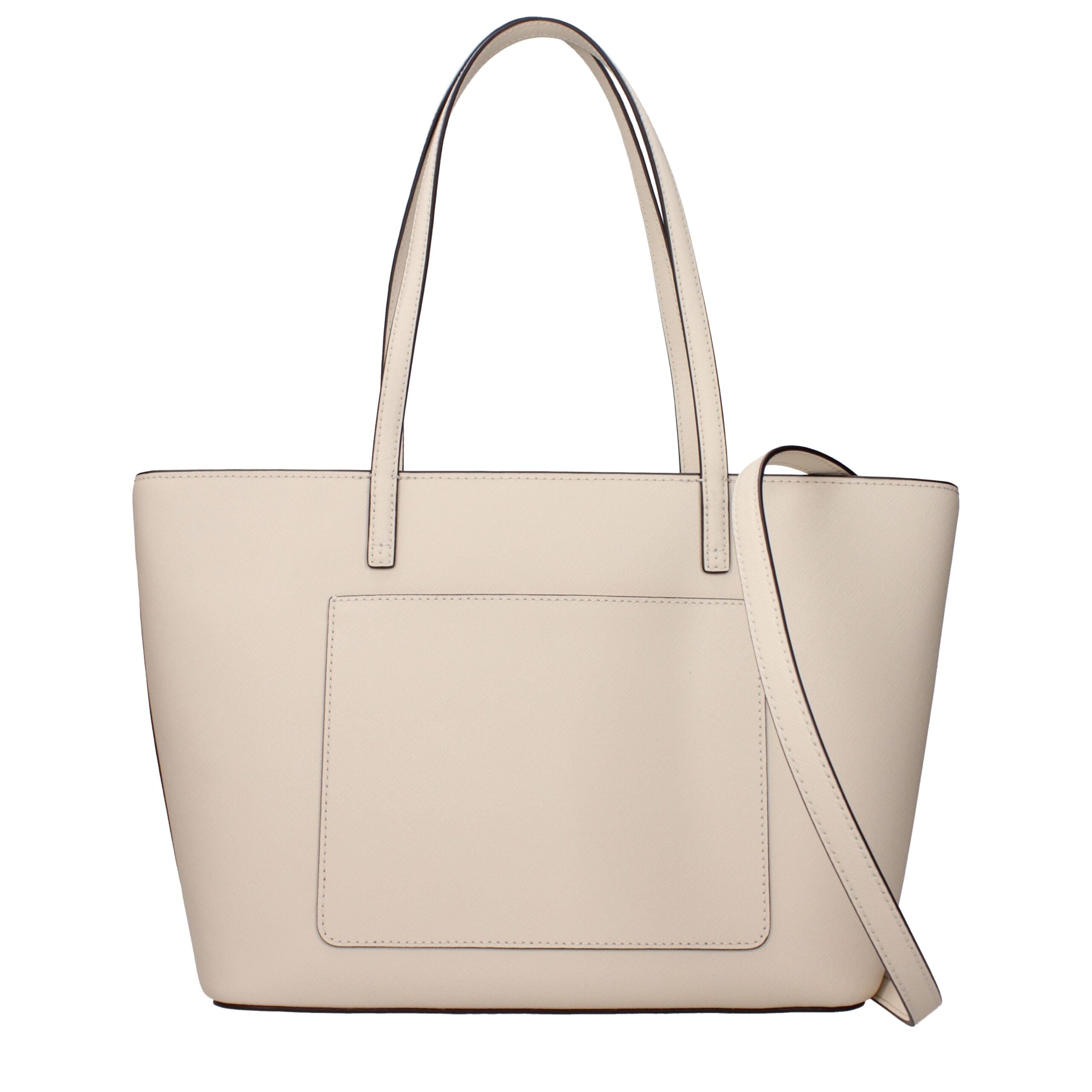 Beige Leather Shoulder Bag - ventzia