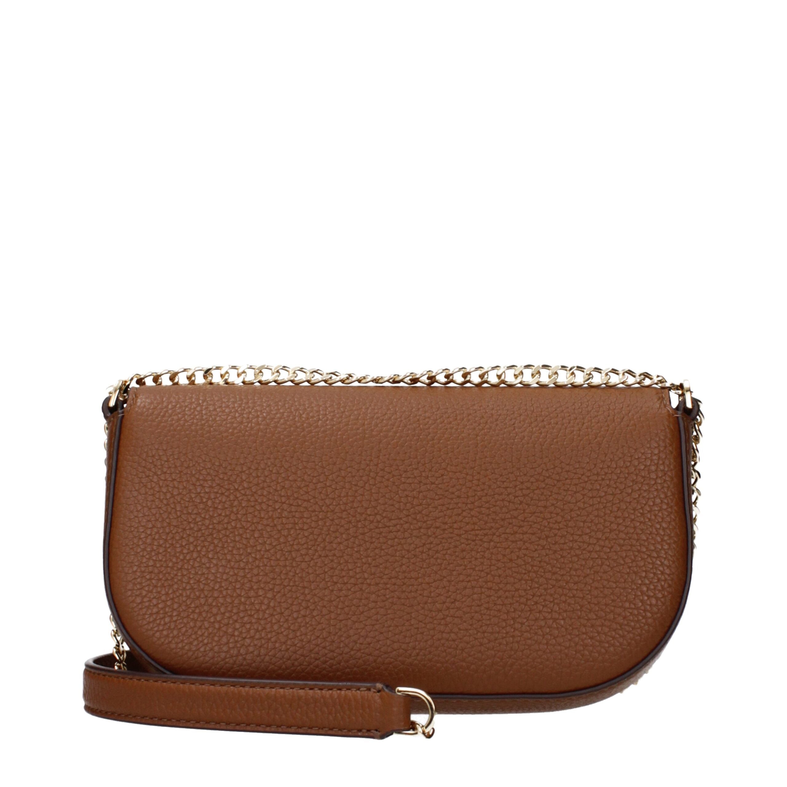 Brown Leather Crossbody Bag - ventzia
