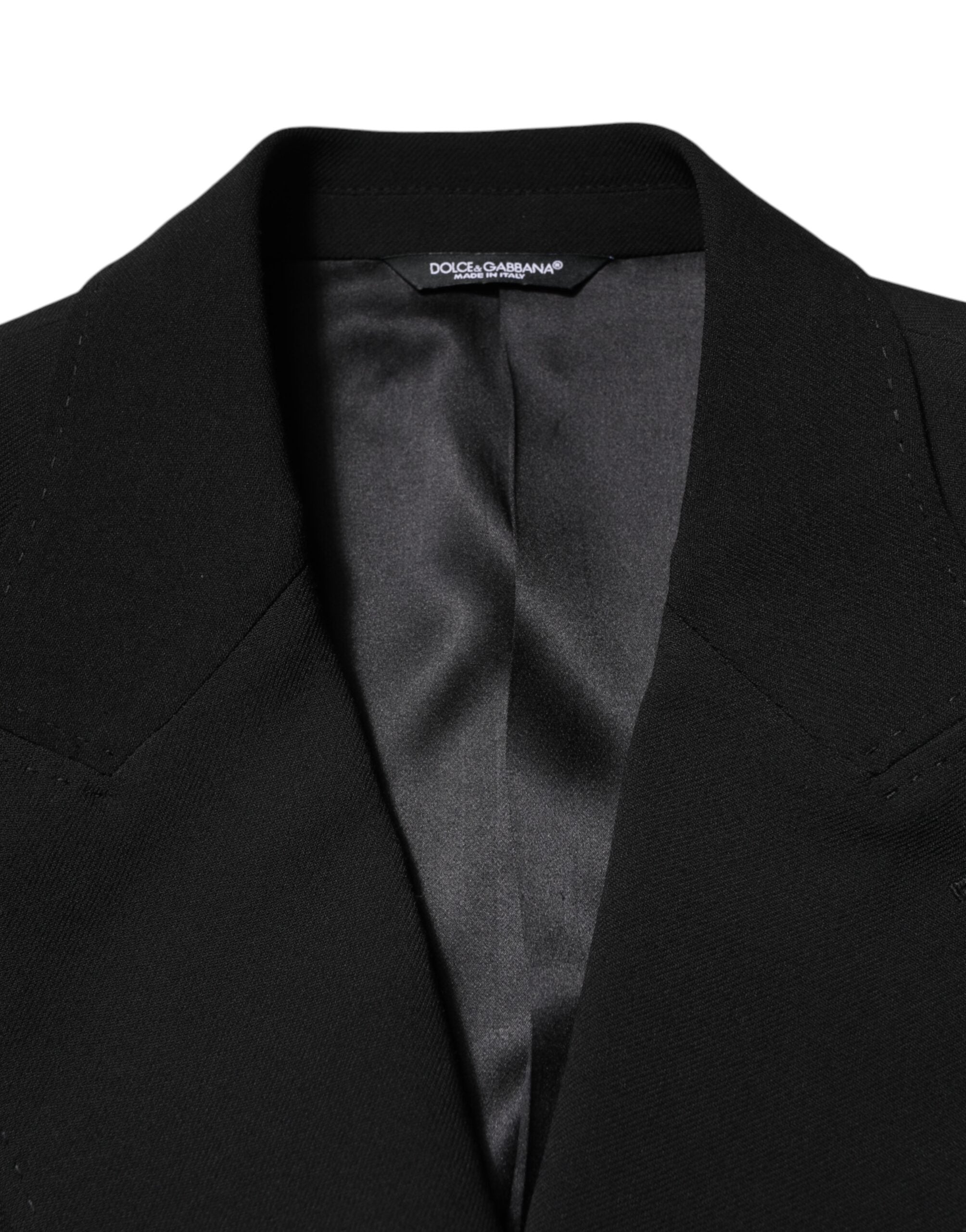 Black SICILIA Double Breasted Coat Blazer - ventzia