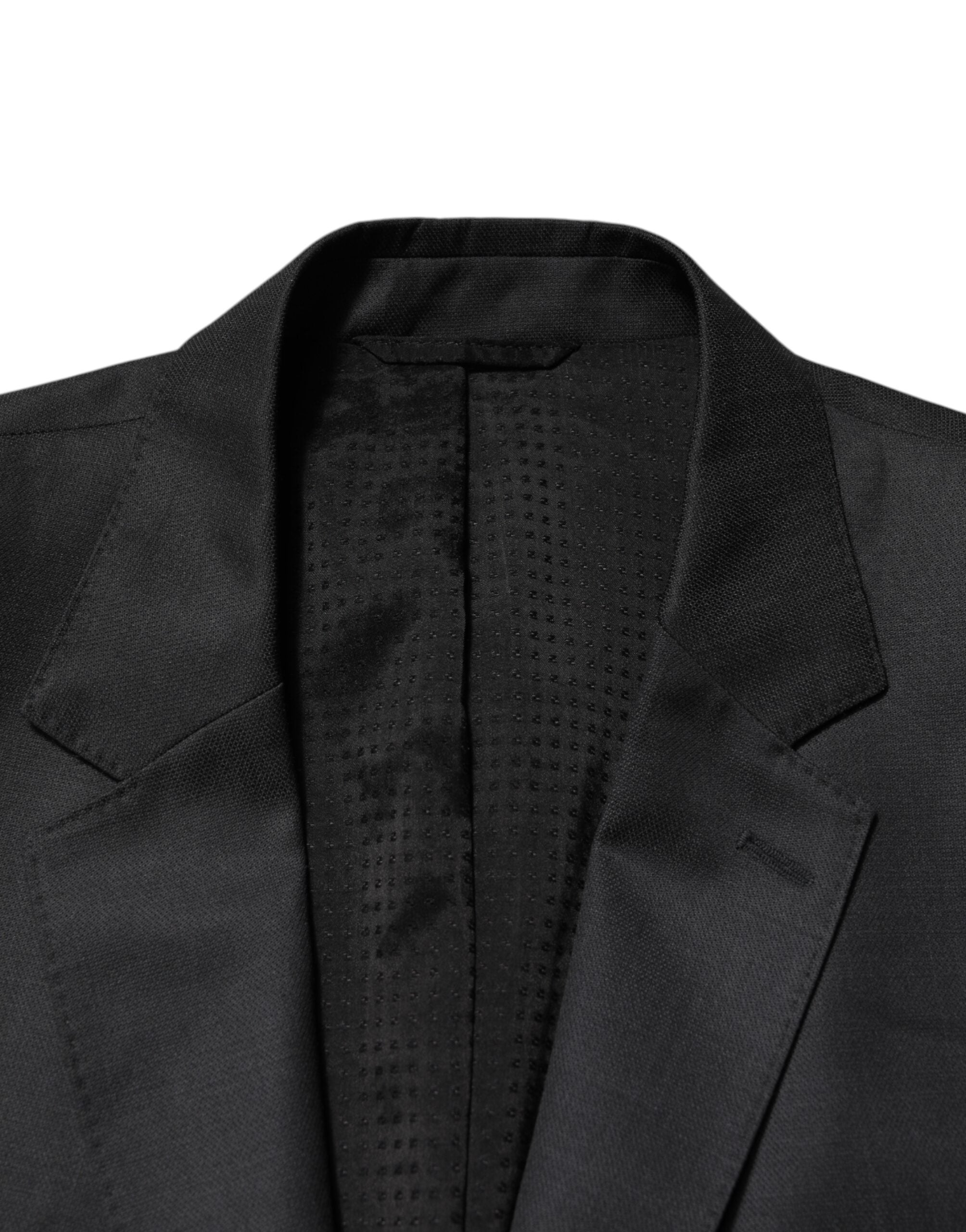 Dark Gray Wool Single Breasted 2 Piece Suit - ventzia