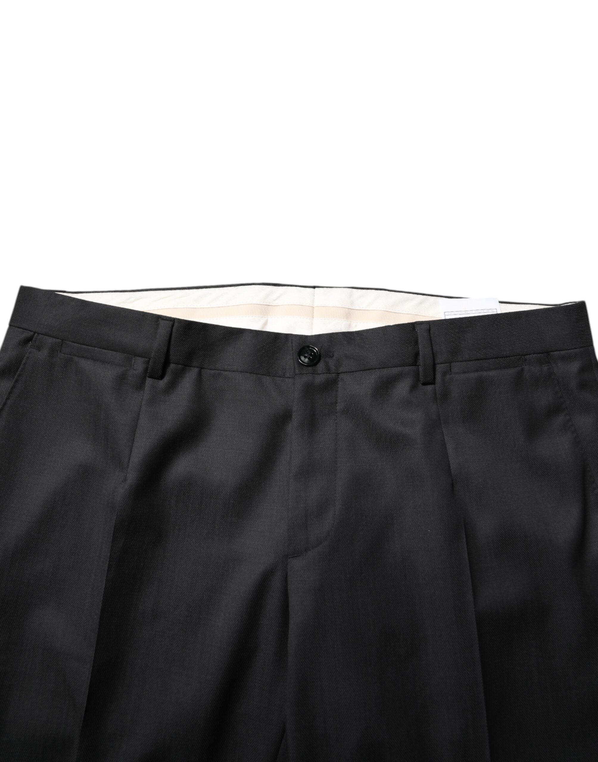 Dark Gray Wool Single Breasted 2 Piece Suit - ventzia