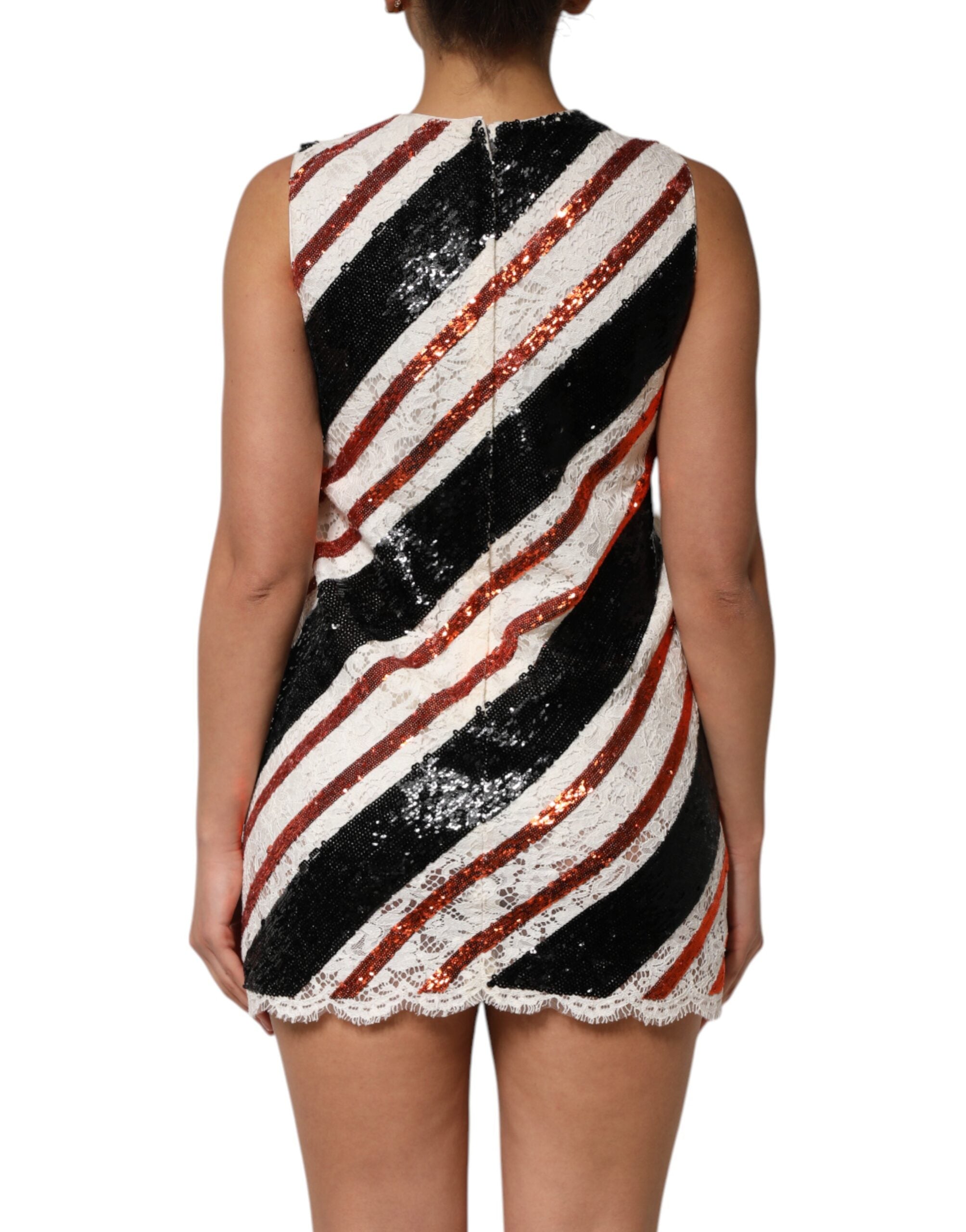 Multicolor Sequin Embellished Shift Dress - ventzia