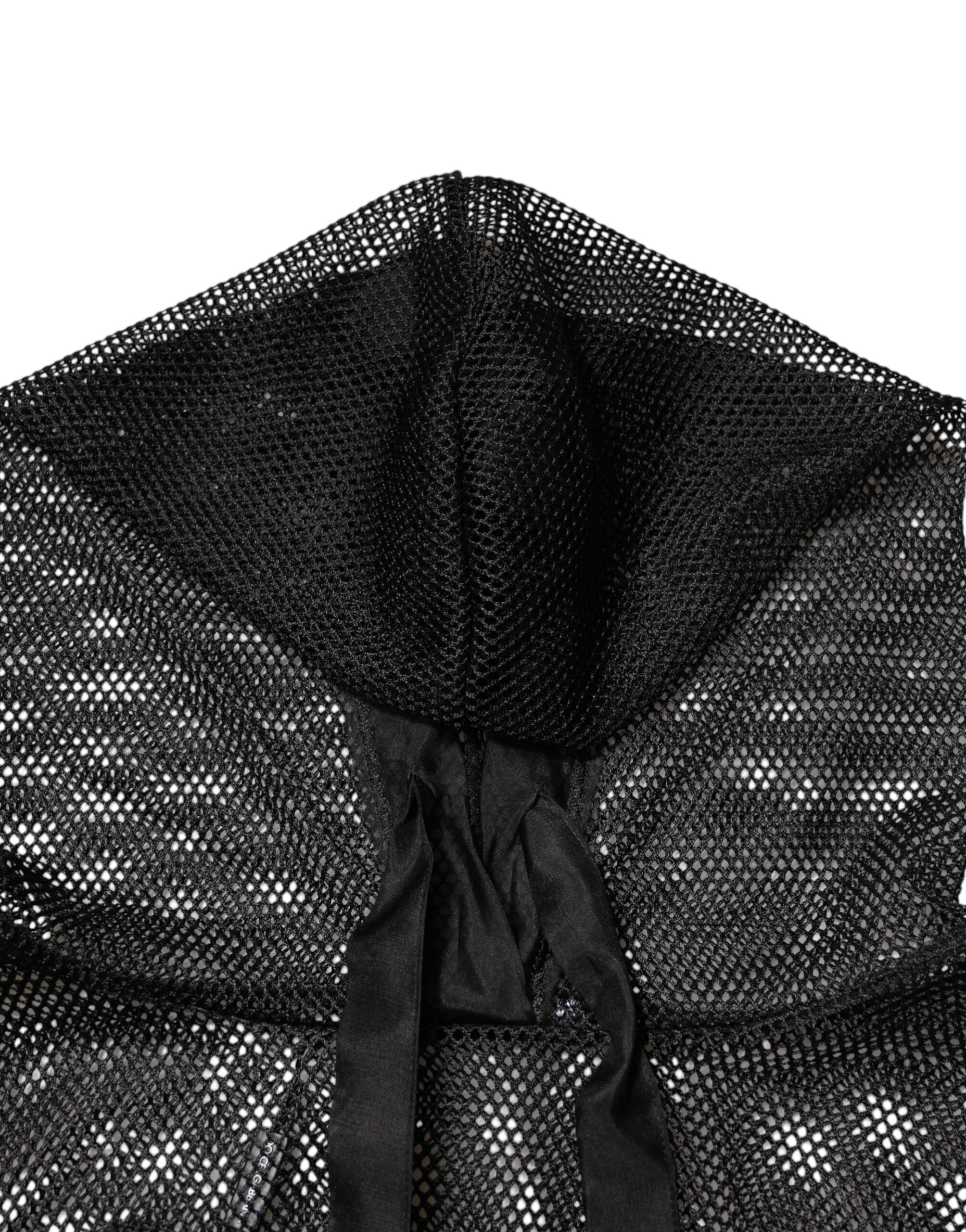Black See Through Hooded Pullover Sweater - ventzia