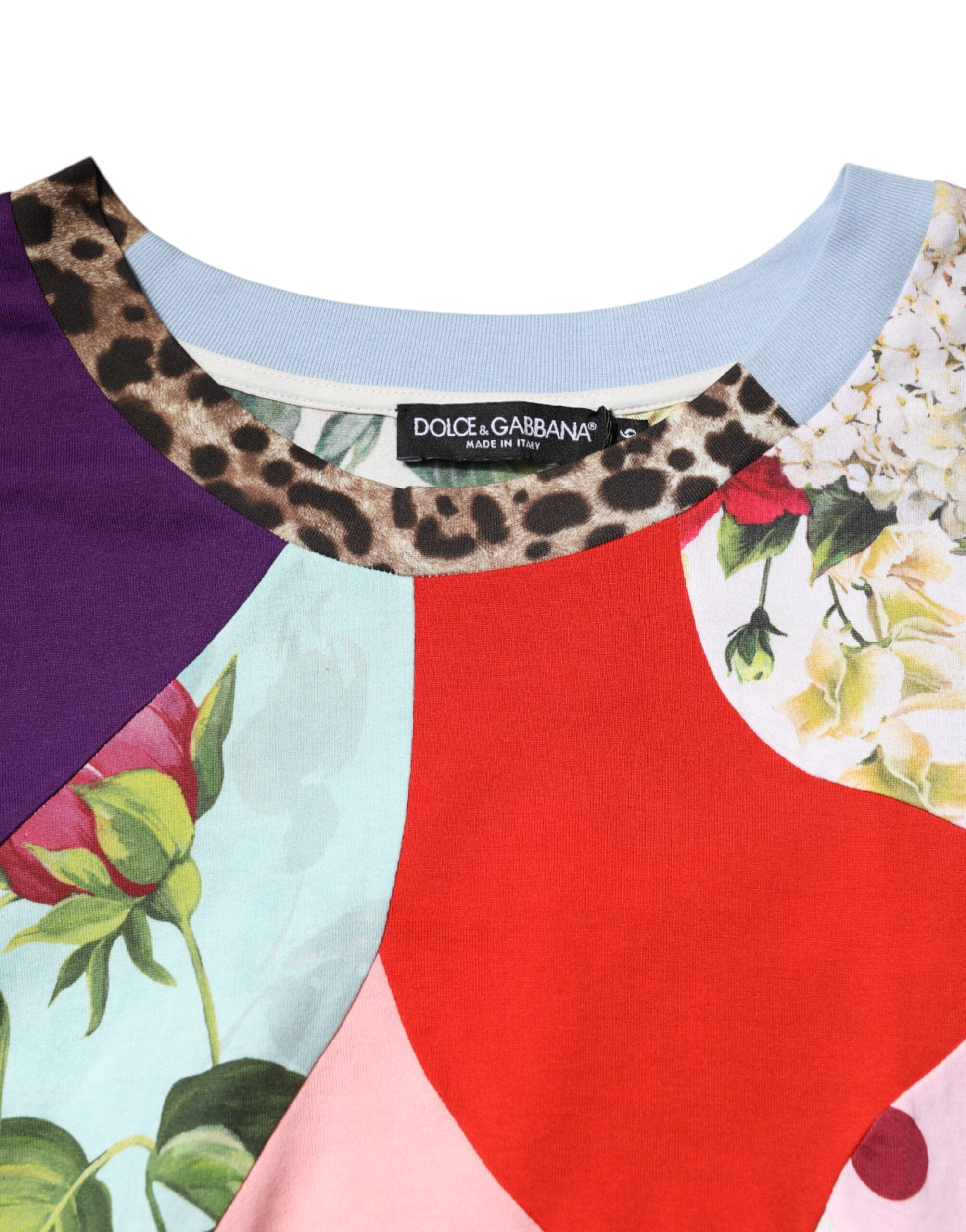 Multicolor Patchwork Cotton Silk Blouse Top - ventzia