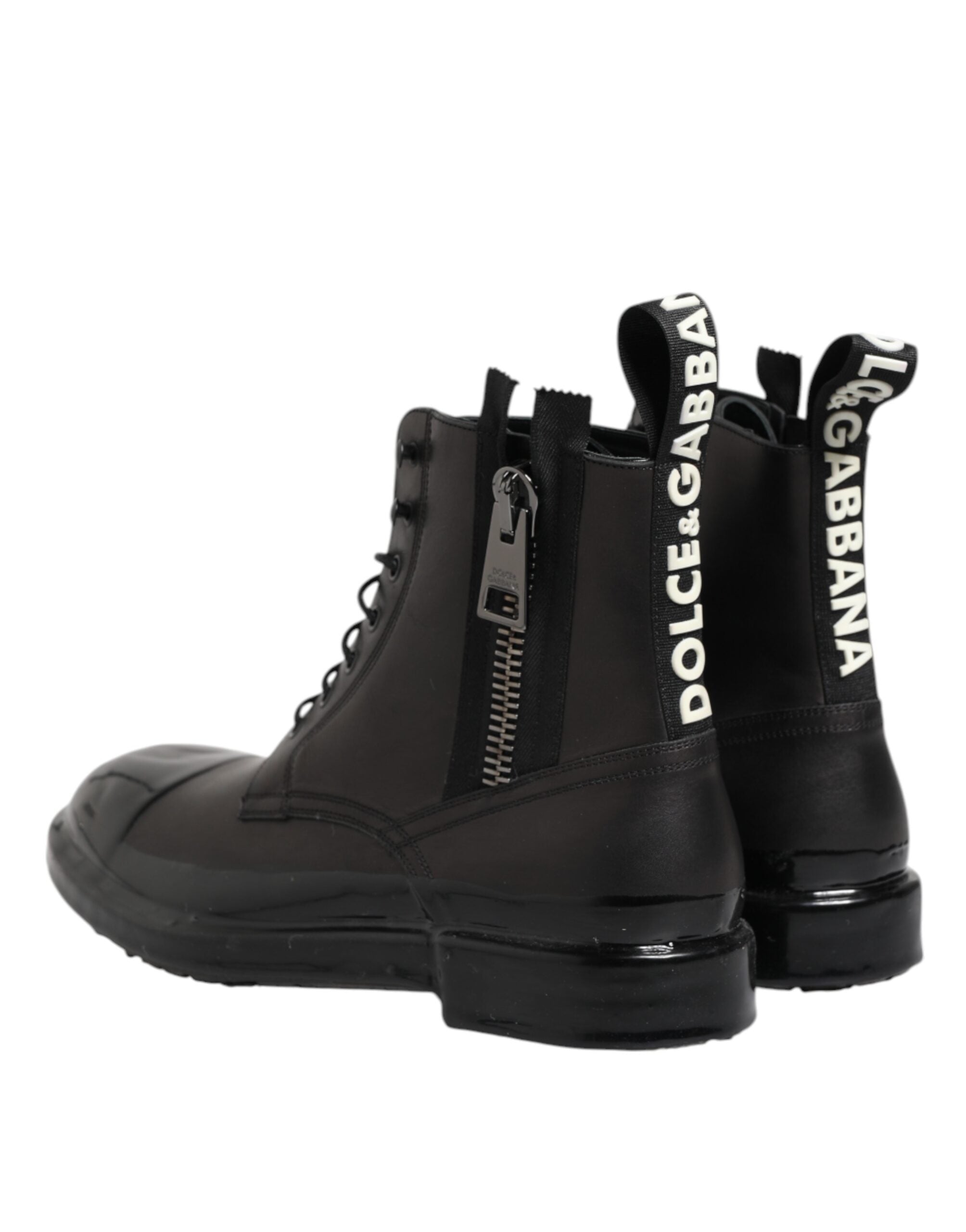 Brown Black Lace Up Mid Calf Men Boots Shoes - ventzia