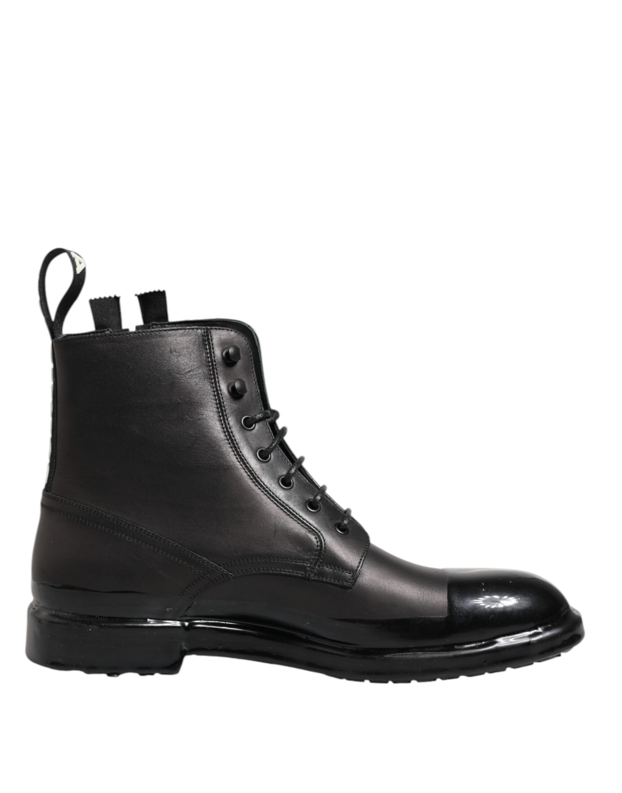 Brown Black Lace Up Mid Calf Men Boots Shoes - ventzia