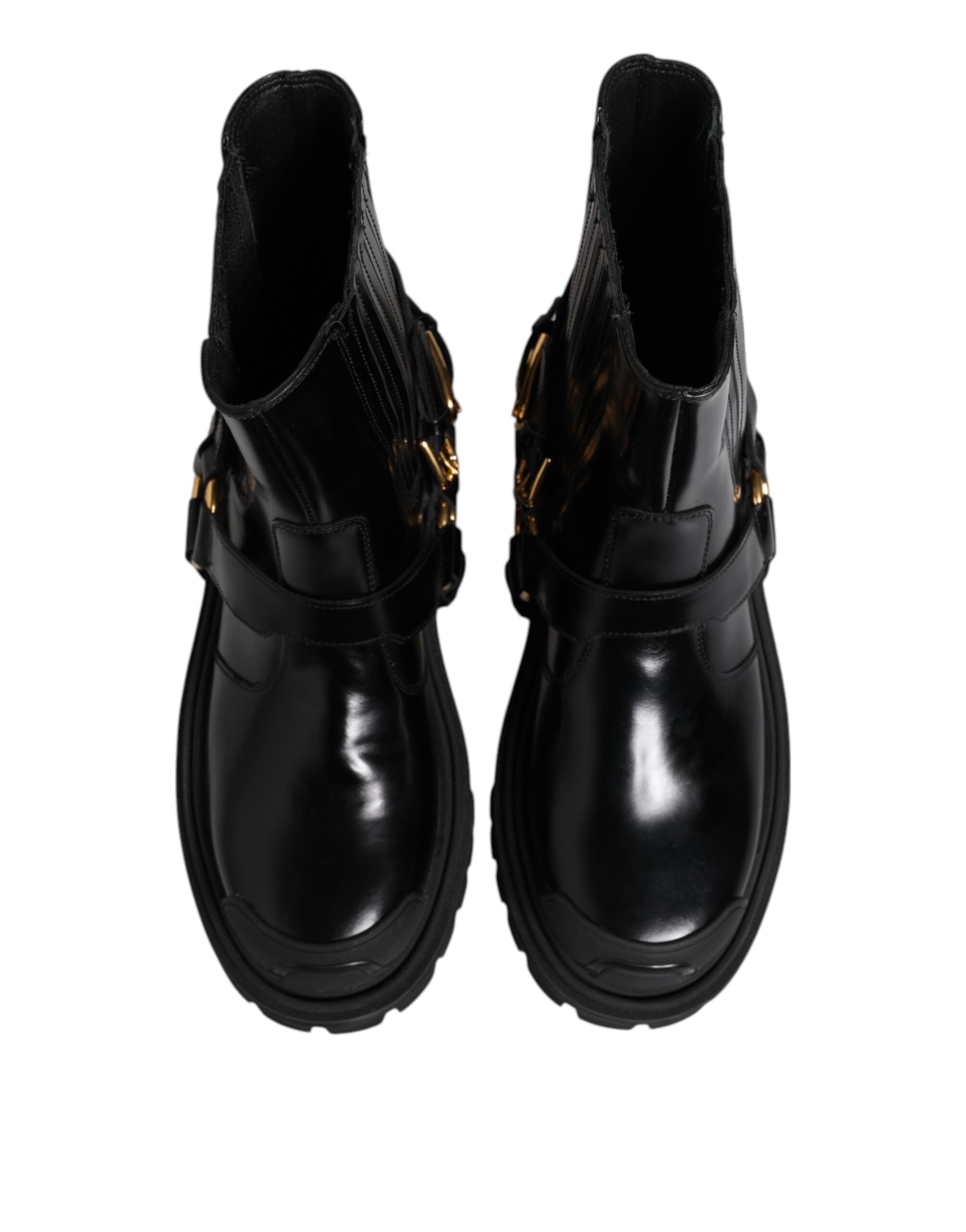 Black Leather Chelsea Men Short Boots Shoes - ventzia