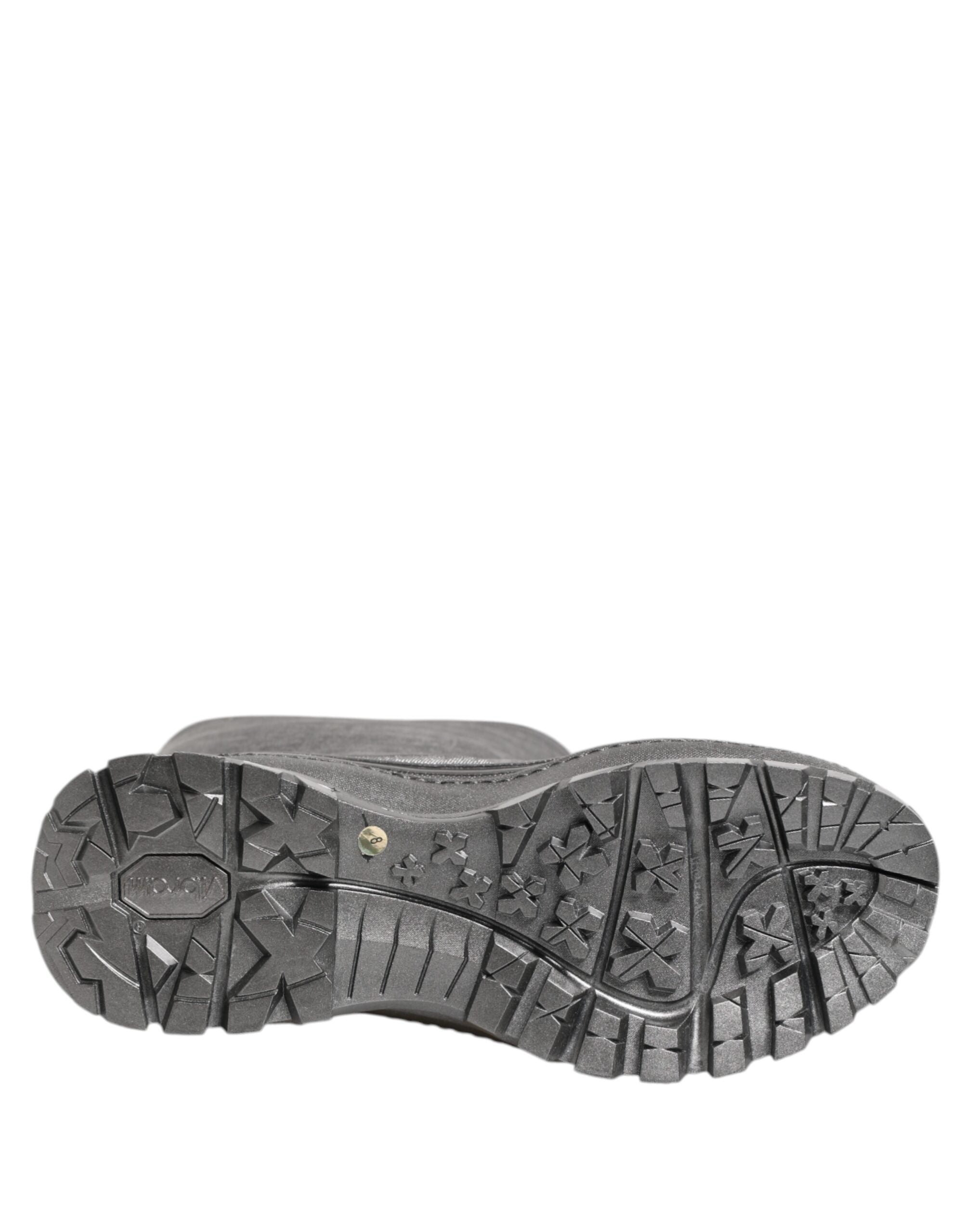 Metallic Silver Pull On Rain Boots Shoes - ventzia
