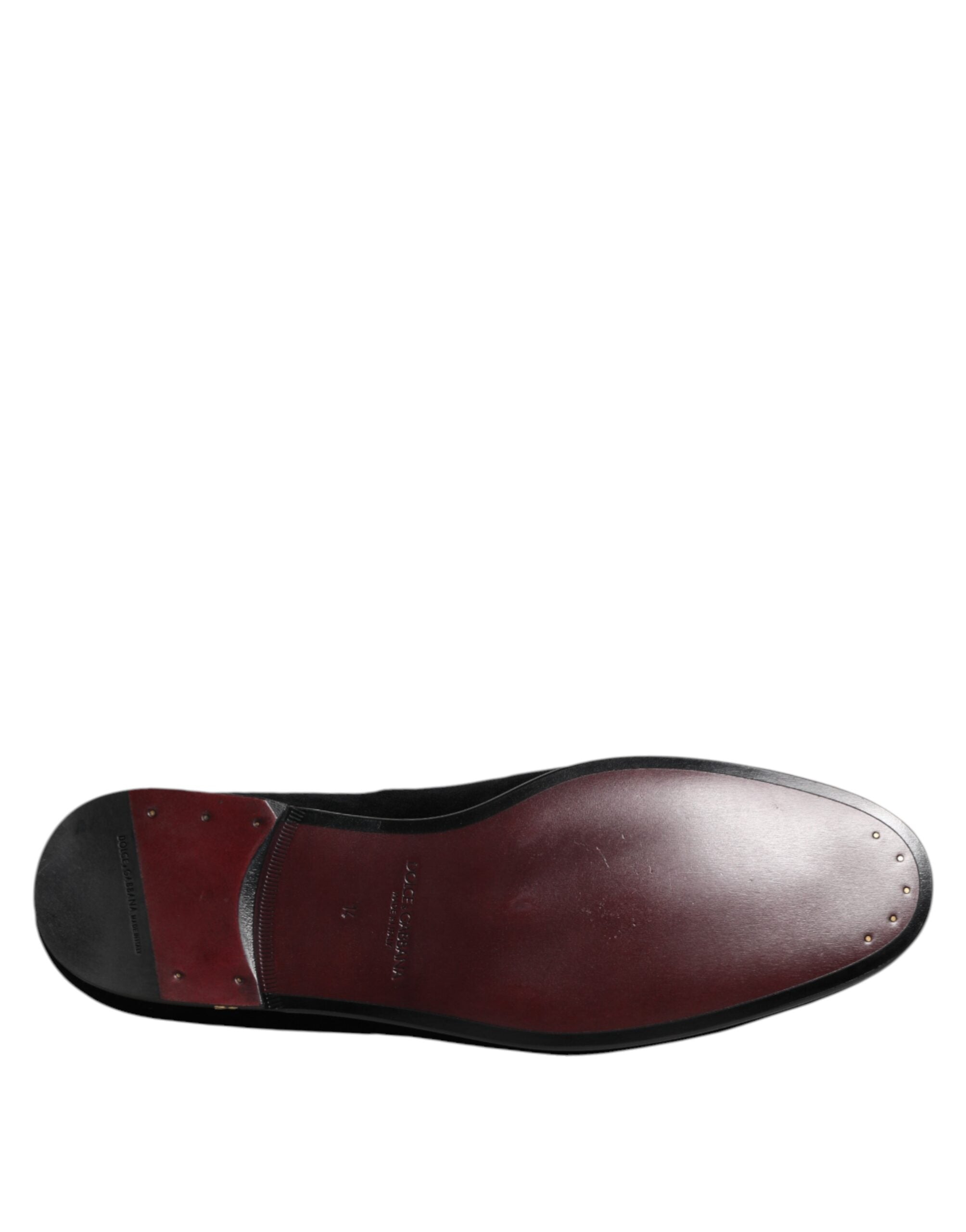 Black Velvet Gold Crown Mens Loafers Shoes - ventzia