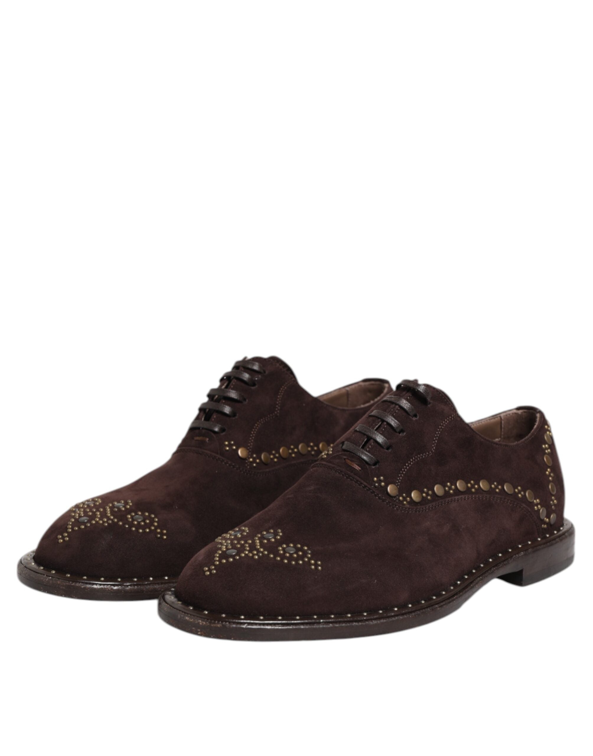 Brown Velvet Lace Up Oxford Dress Shoes - ventzia
