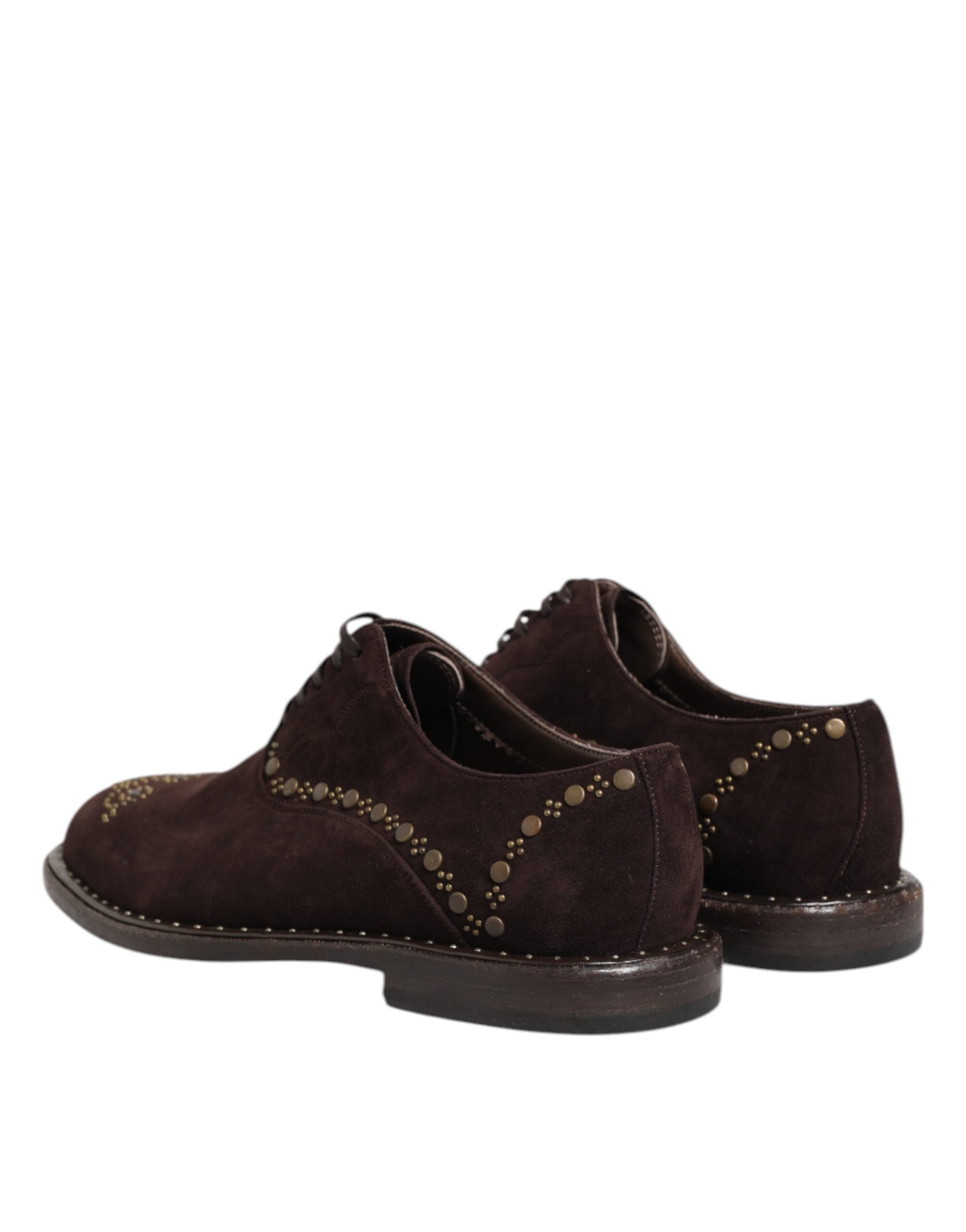 Brown Velvet Lace Up Oxford Dress Shoes - ventzia