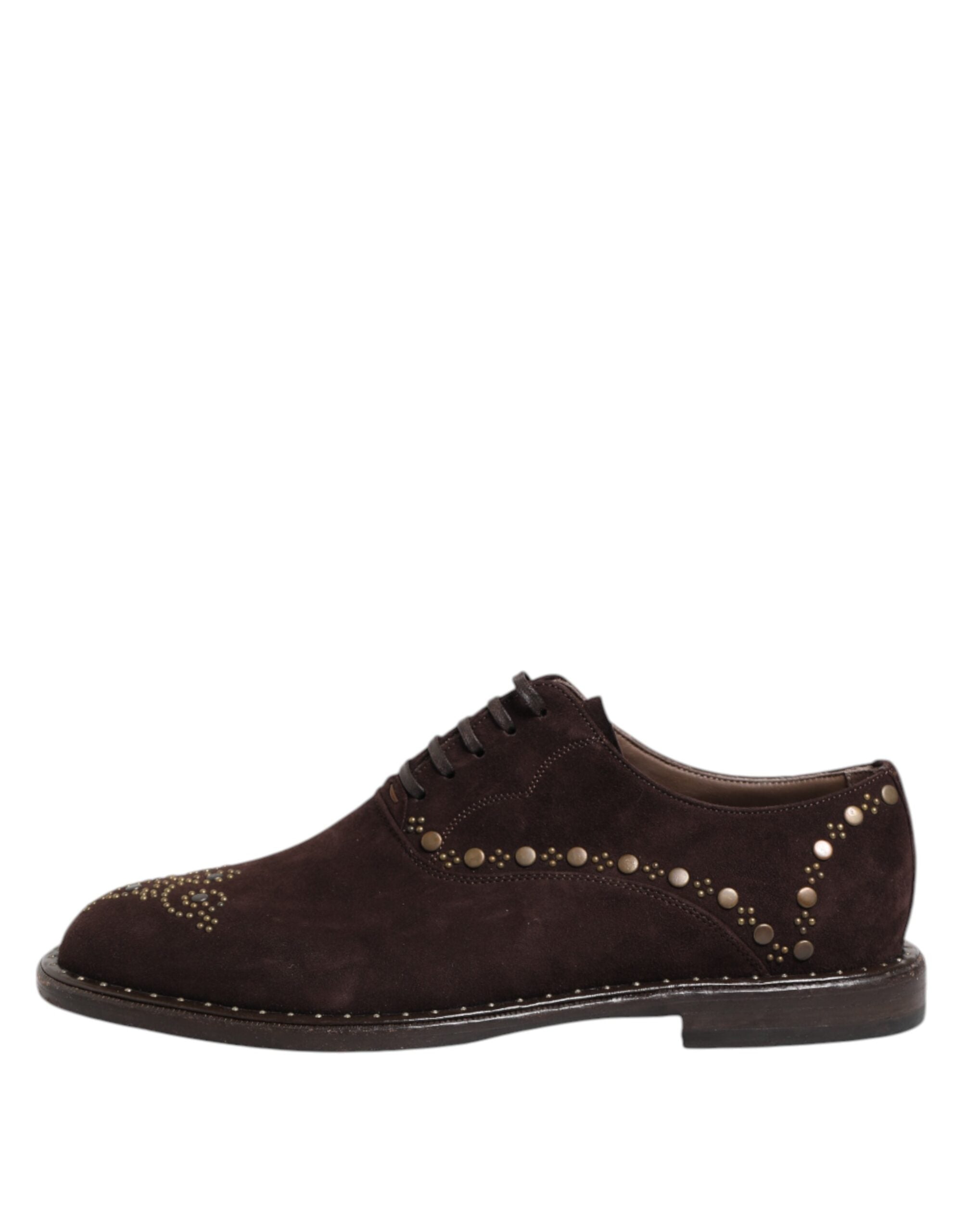 Brown Velvet Lace Up Oxford Dress Shoes - ventzia