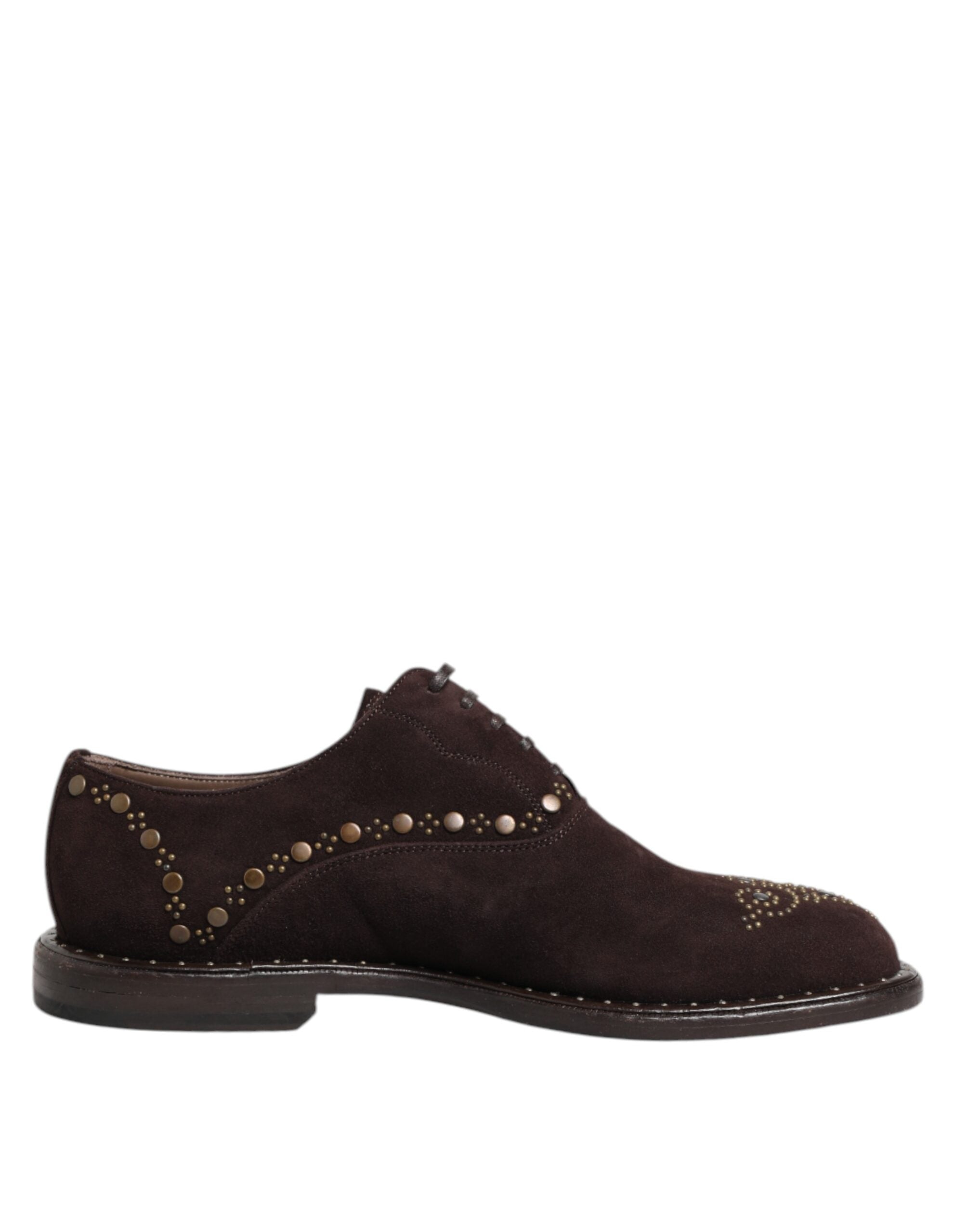 Brown Velvet Lace Up Oxford Dress Shoes - ventzia