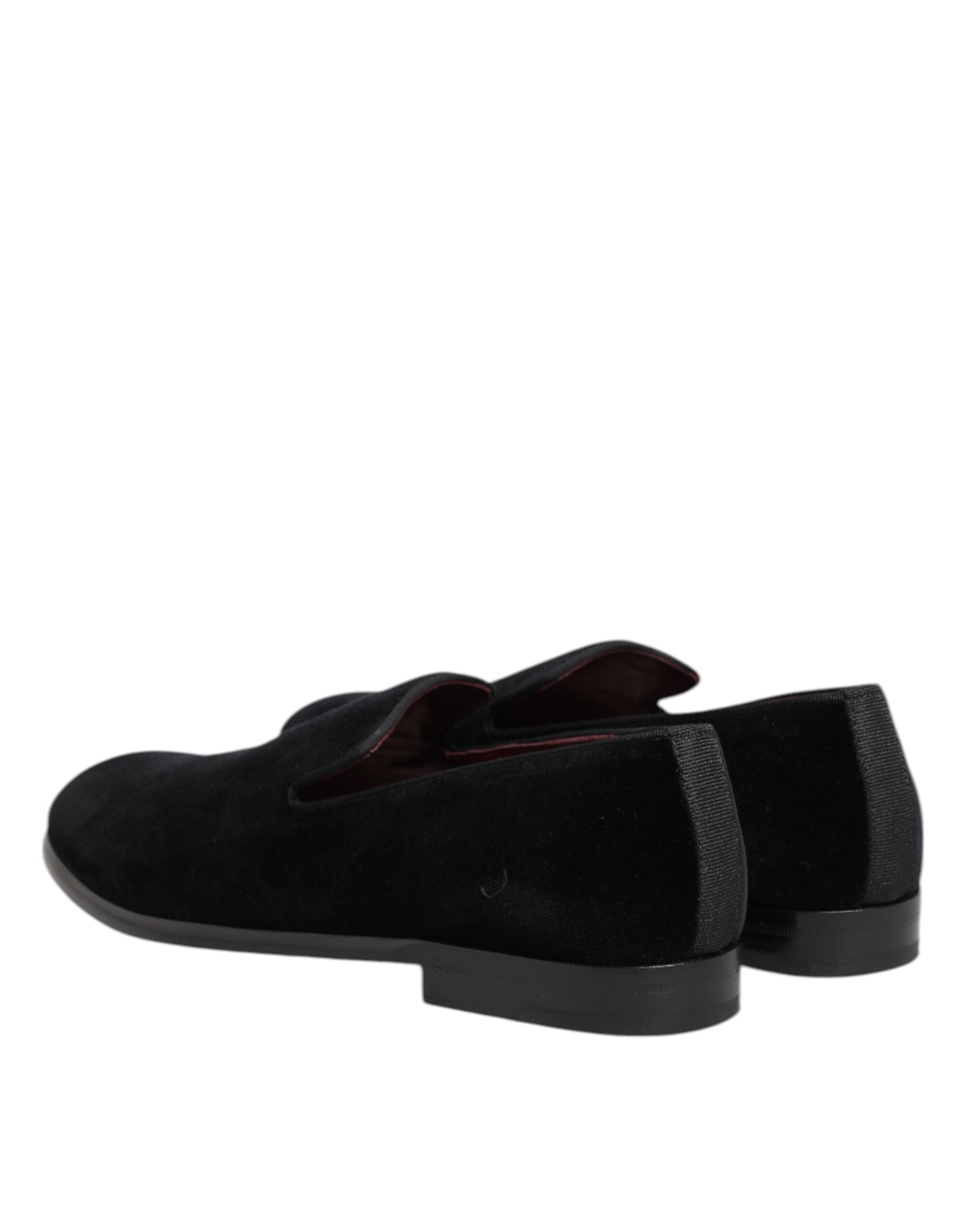 Black Velvet Loafers Formal Men Dress Shoes - ventzia