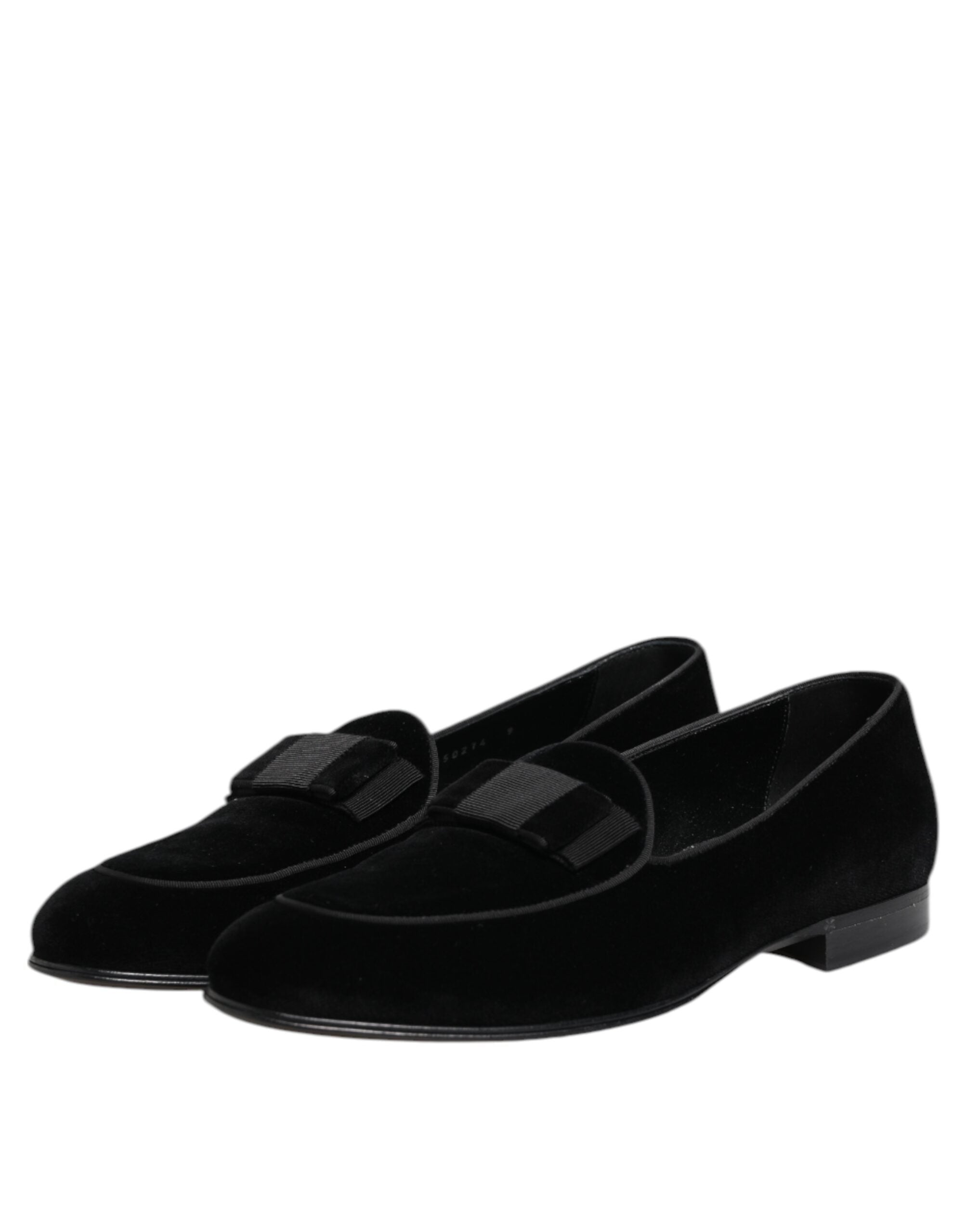 Black Velvet Loafers Formal Men Dress Shoes - ventzia